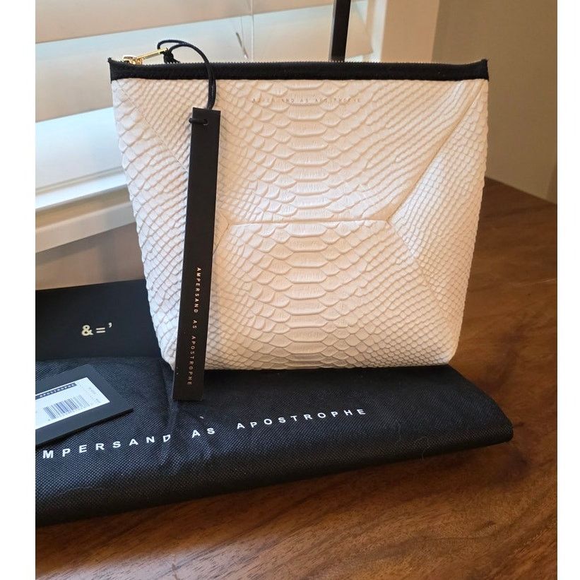 Other Ampersand as Apostrophe X Pouch Clutch White Python NWT Size ONE SIZE - 1 Thumbnail