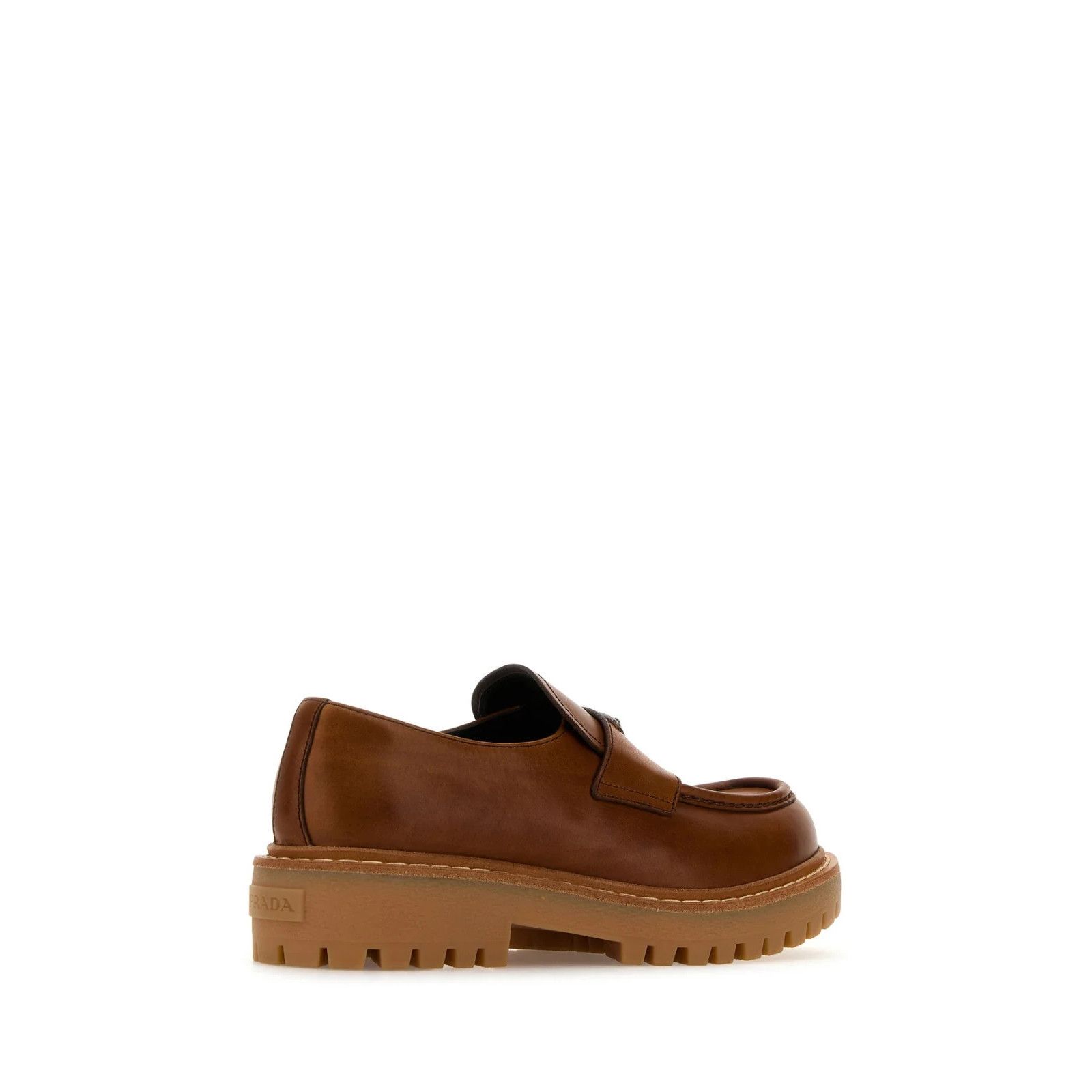 Prada PRADA Caramel Leather Loafers New And Authentic (Men's size: Size US 12 / EU 45 - 3 Thumbnail