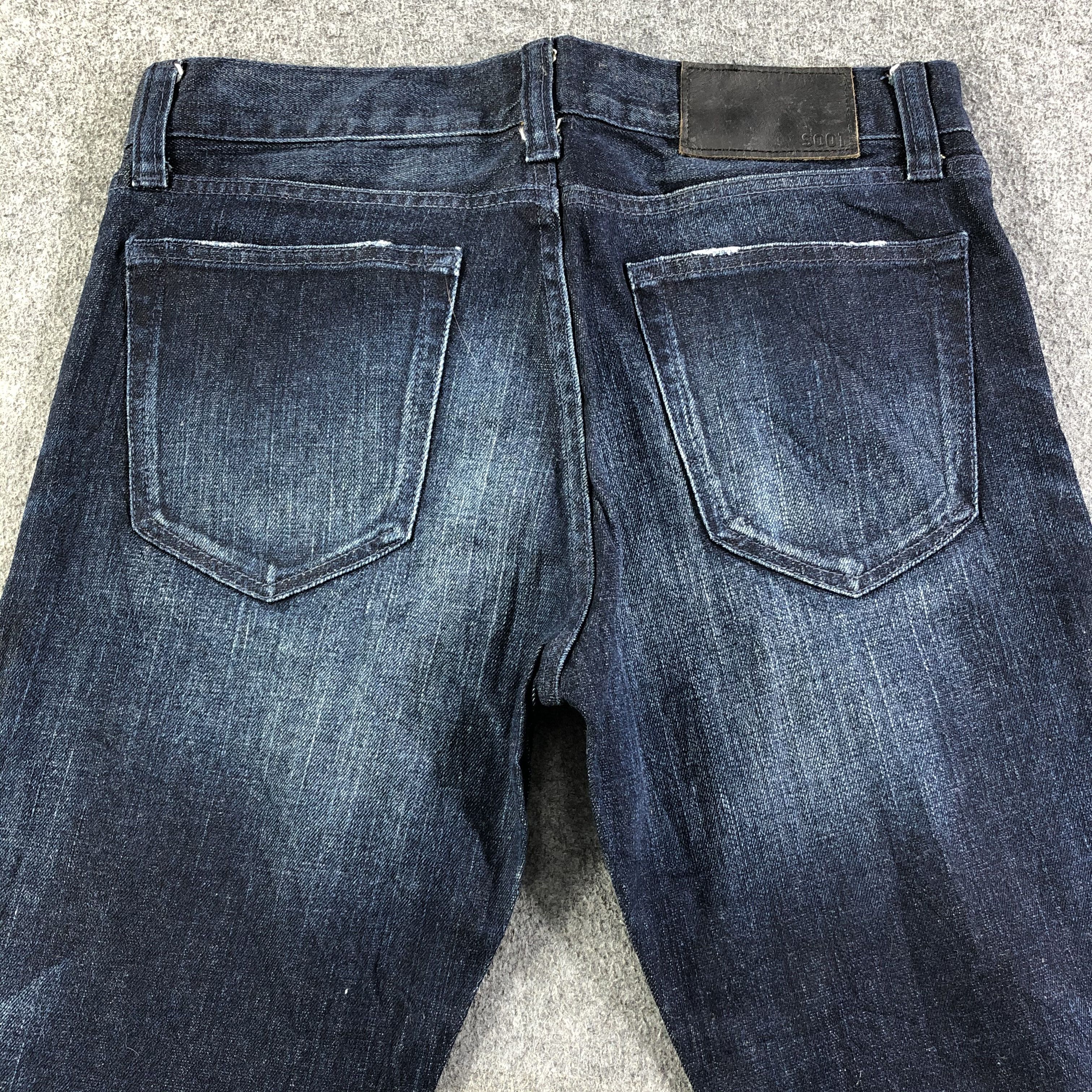 Japanese Brand Uniqlo S001 Jeans Blue Slim Fit Denim -J2847 Size US 33 - 4 Thumbnail