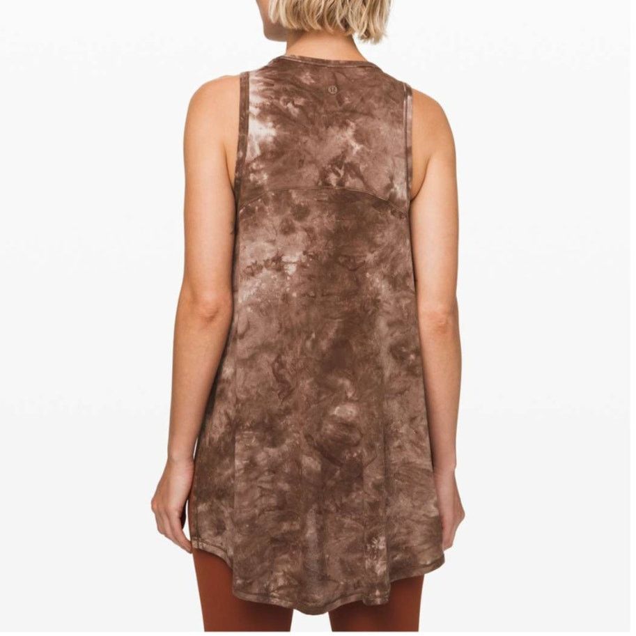Lululemon Lululemon Long for Length Tank Brown Medium Tie Dye Size M / US 6-8 / IT 42-44 - 2 Thumbnail