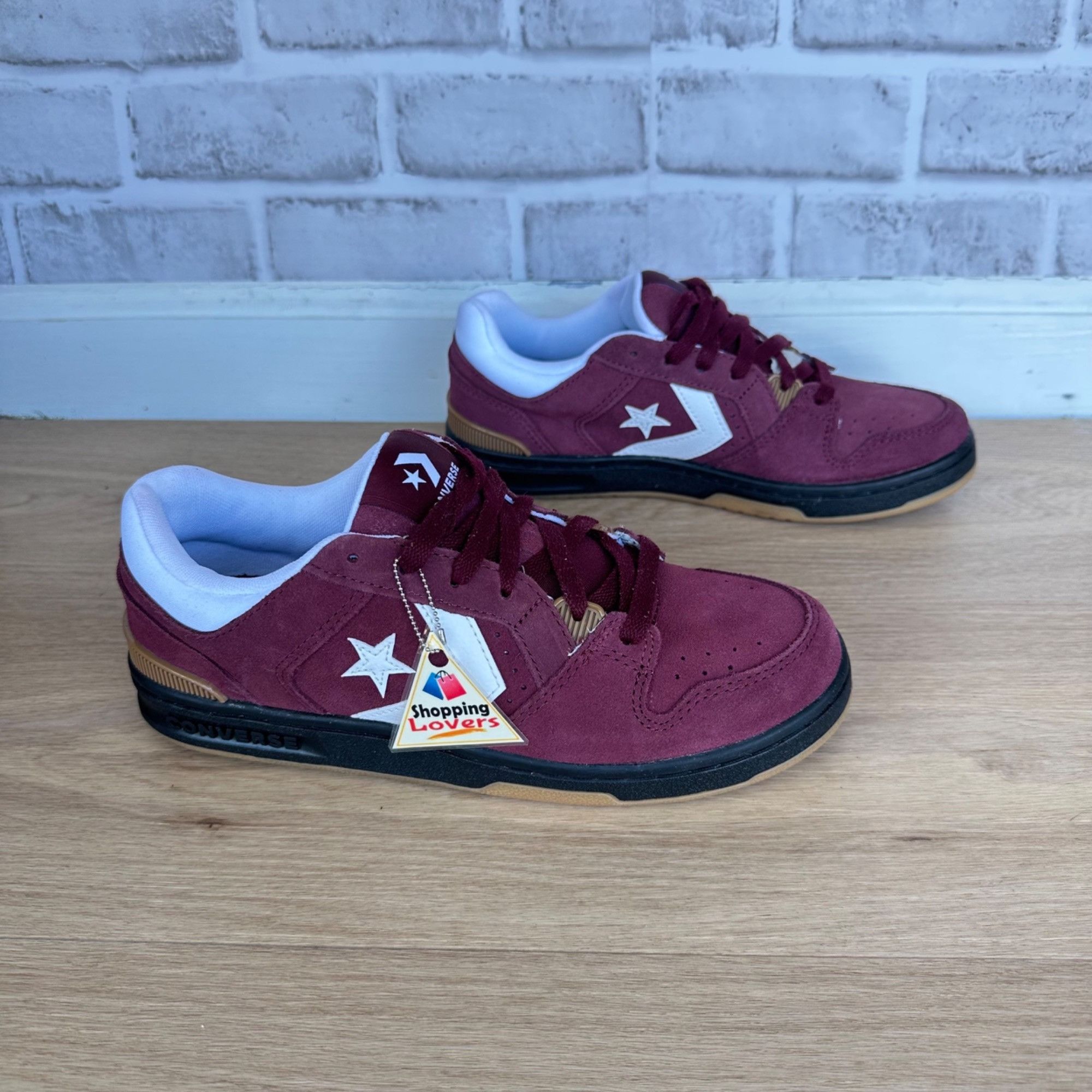 Converse ⭐Converse CL98 Suede Low Black Deep Bordeaux Gum 8.5 Mens Sh Size US 8.5 / EU 41-42 - 3 Thumbnail