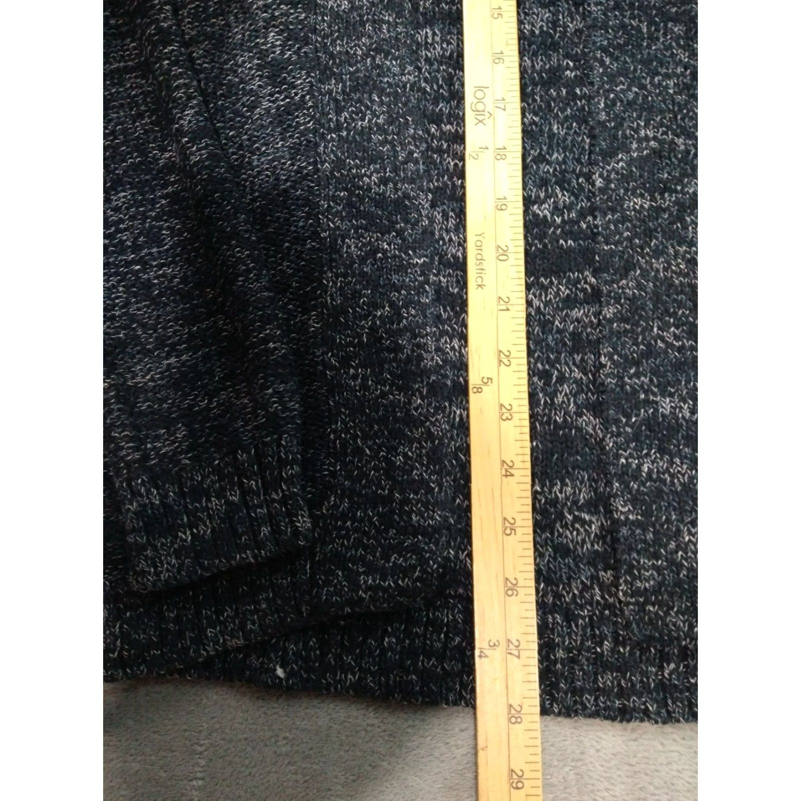 J.Crew J.CREW Cardigan Sweater Womens Small Gray Heathered Cotton Linen Blend Open Knit Long Sleeve Casual Travel Size S / US 4 / IT 40 - 3 Thumbnail