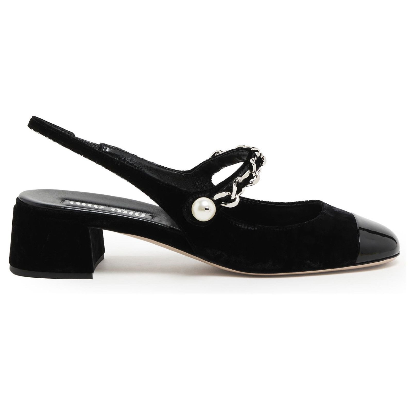 MIU MIU Black Velvet Pumps New )