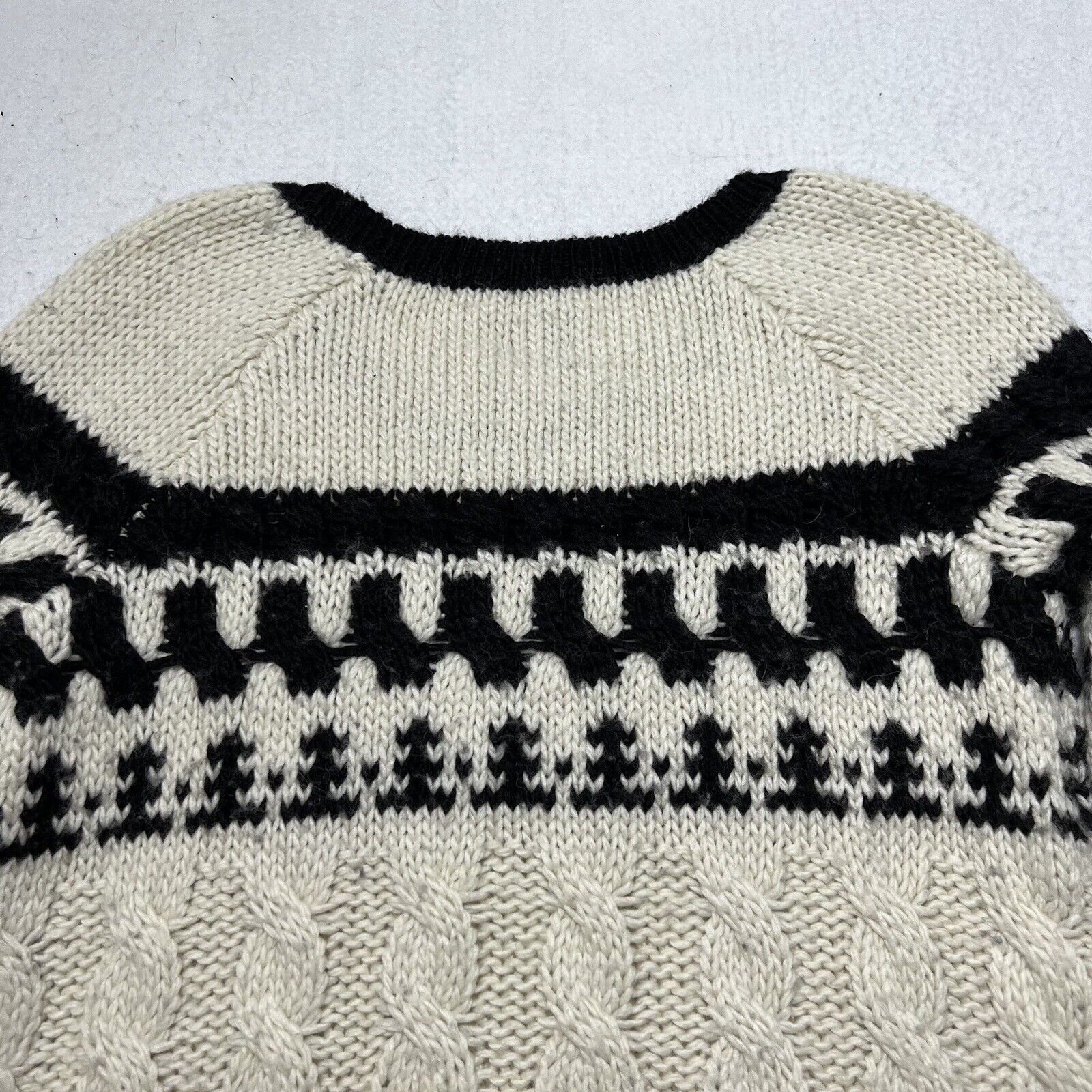 American Eagle Outfitters American Eagle Small Wool Blend Chunky Knit Striped Sweater Size S / US 4 / IT 40 - 11 Thumbnail