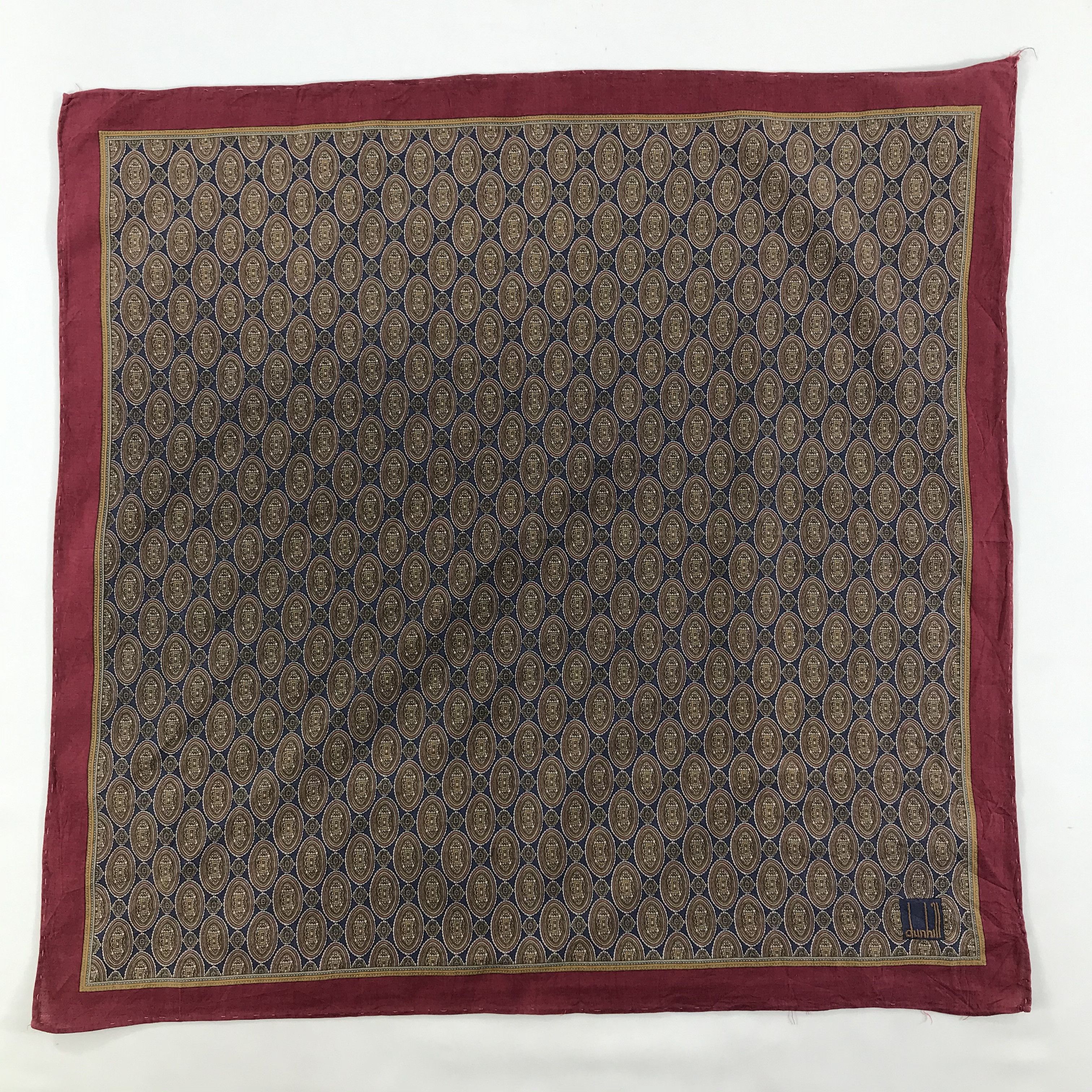 Alfred Dunhill × Vintage Dunhill Bandana / Handkerchief / Neckerchief - S1342 Size ONE SIZE - 1 Thumbnail