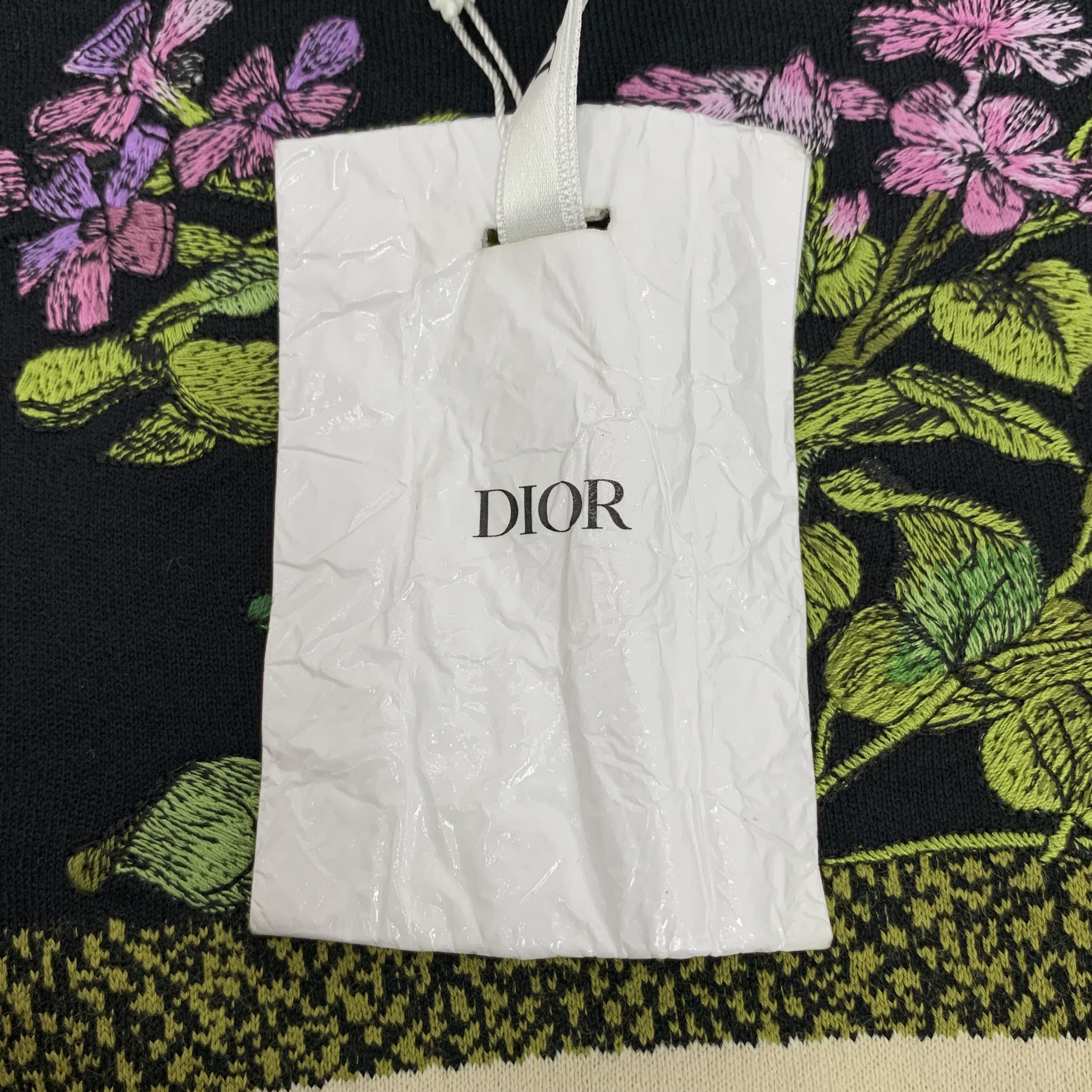 Dior Dior Black Floral Logo Hoodie (Size XS) Size US XS / EU 42 / 0 - 5 Thumbnail