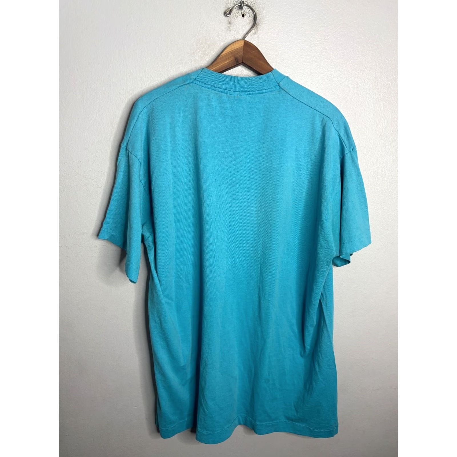 Fruit Of The Loom VINTAGE Fruit of the Loom Shirt Mens XL 90s Crew Neck Jesus T-Shirt Blue 6038 Size US XL / EU 56 / 4 - 4 Thumbnail