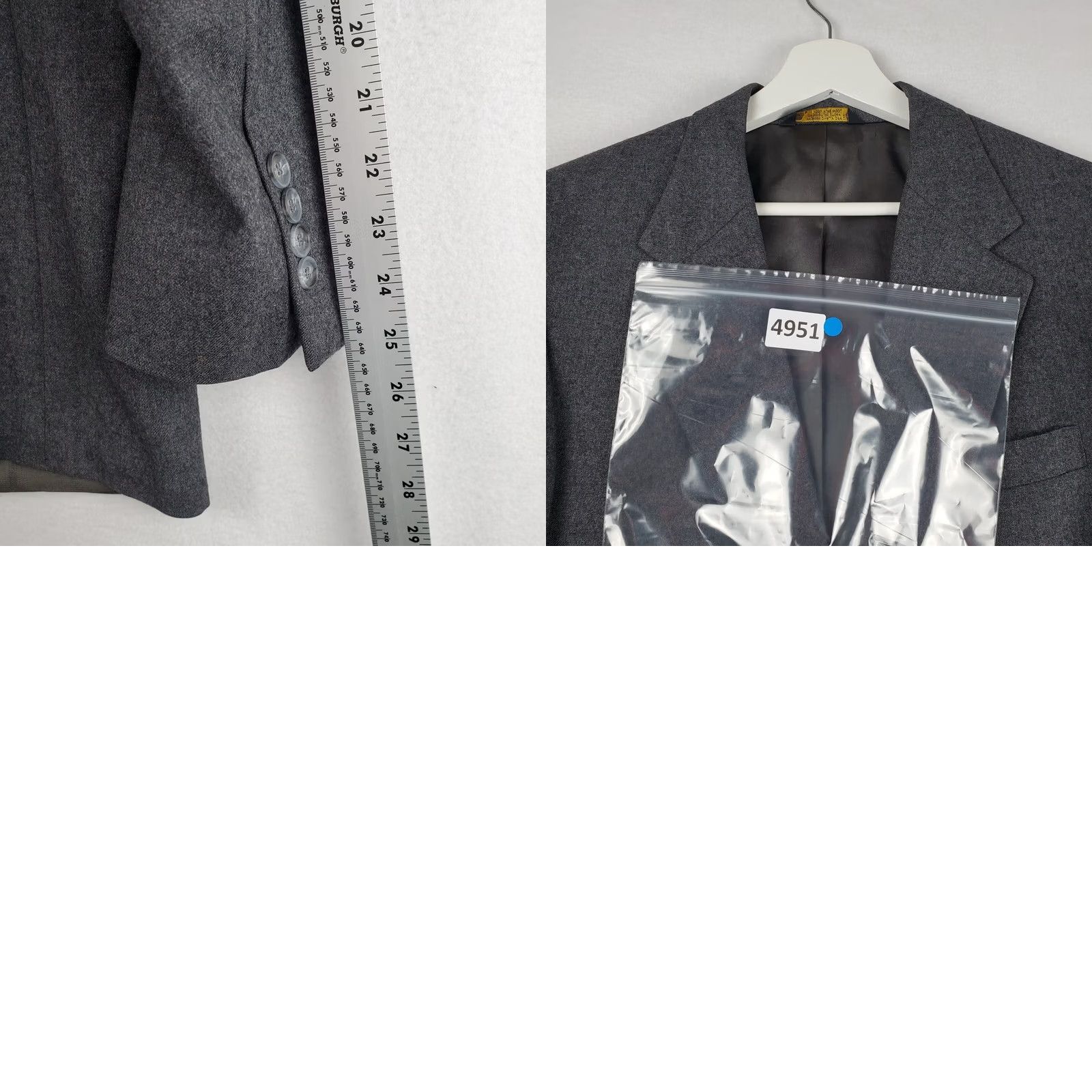Vintage Barrister Blazer Jacket Men's 42 Gray Wool Single Breasted Size 42R - 10 Thumbnail
