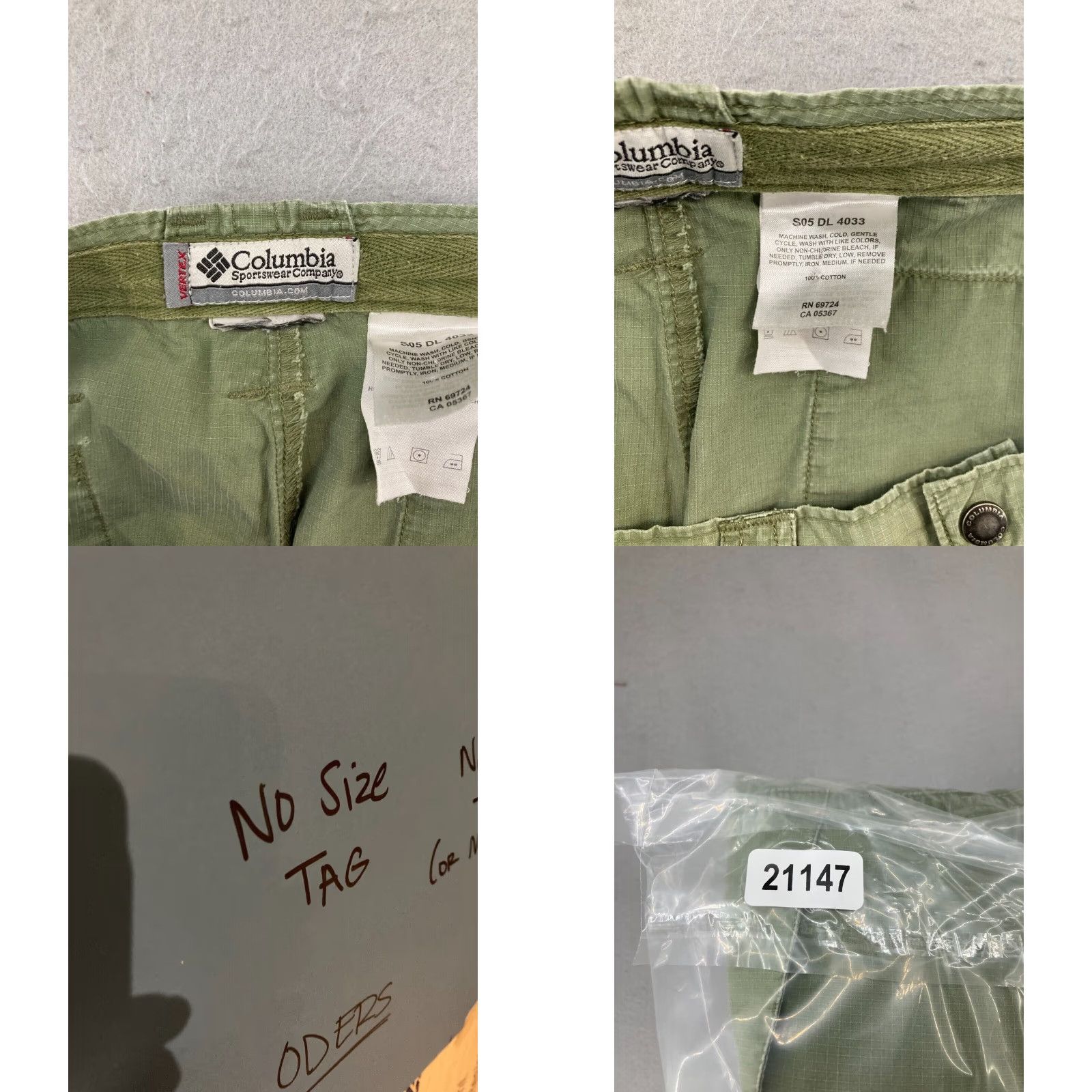 Vintage Columbia Womens Vertex 32 Green Ripstop Extra Large XL Hiking Shorts Size 32" / US 10 / IT 46 - 8 Thumbnail