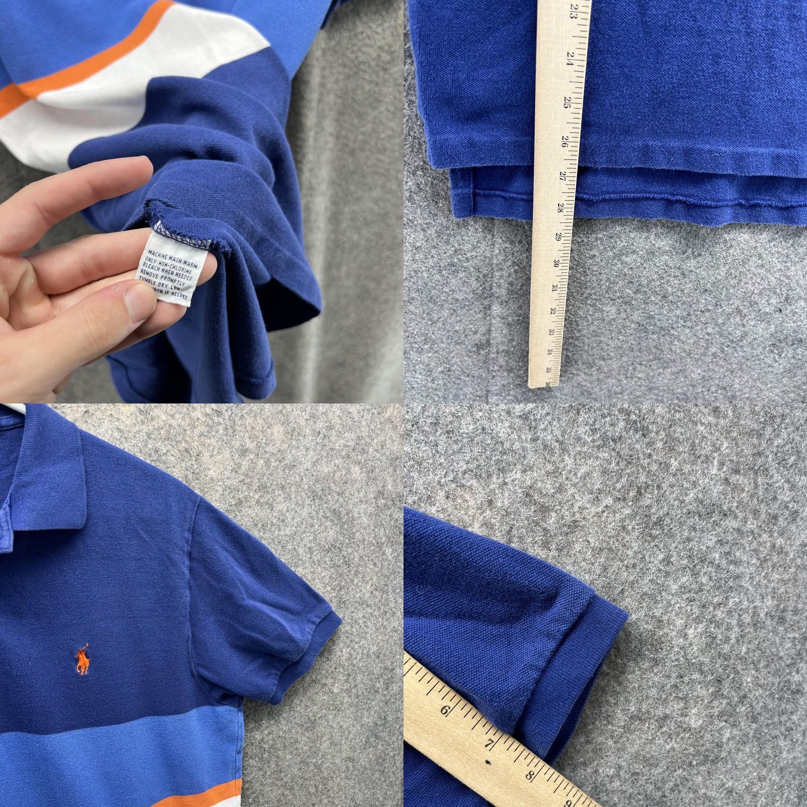 Ralph Lauren Ralph Lauren Polo Shirt Men Medium Adult Blue White Casual Cotton Stripes Polo Shirt Vtg Size US M / EU 48-50 / 2 - 8 Thumbnail