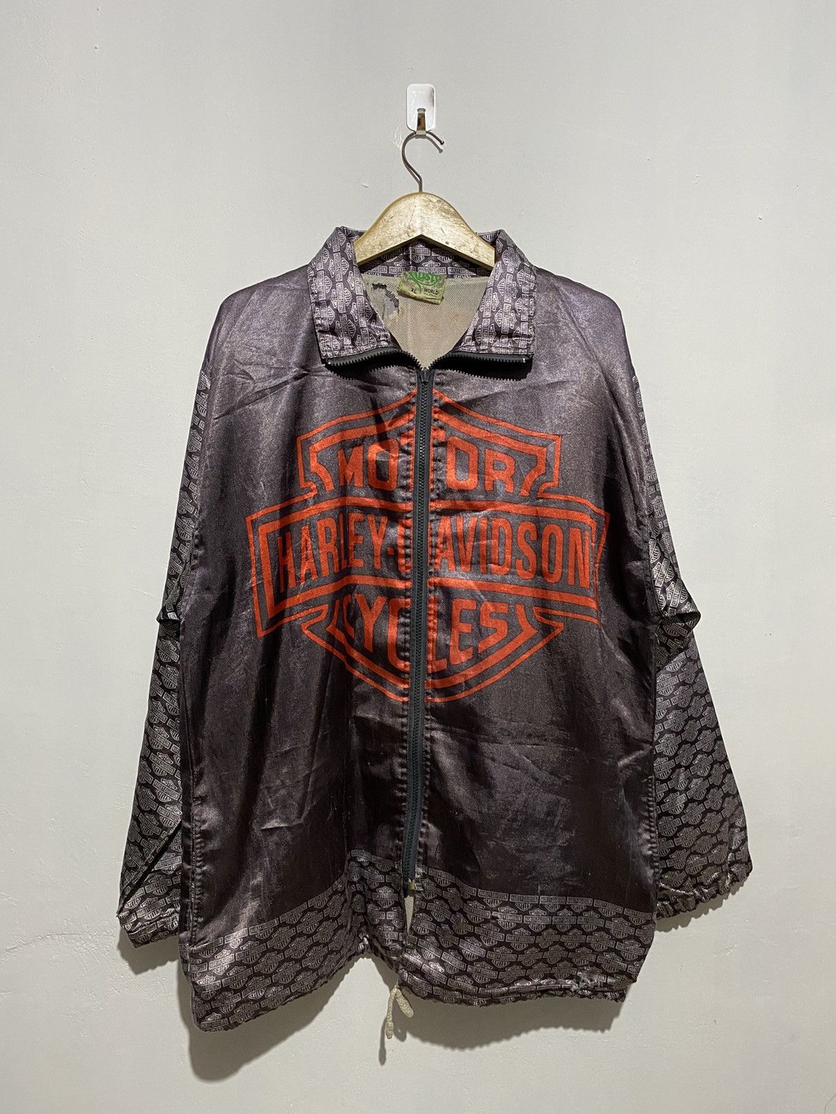 Harley Davidson × Vintage Rare harley davidson big logo light jacket vintage Size US XL / EU 56 / 4 - 2 Thumbnail