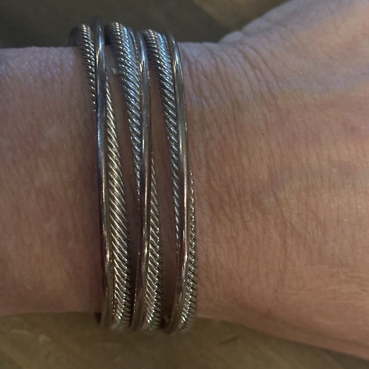 Other Two tone crossover open cuff bracelet Size ONE SIZE - 3 Thumbnail
