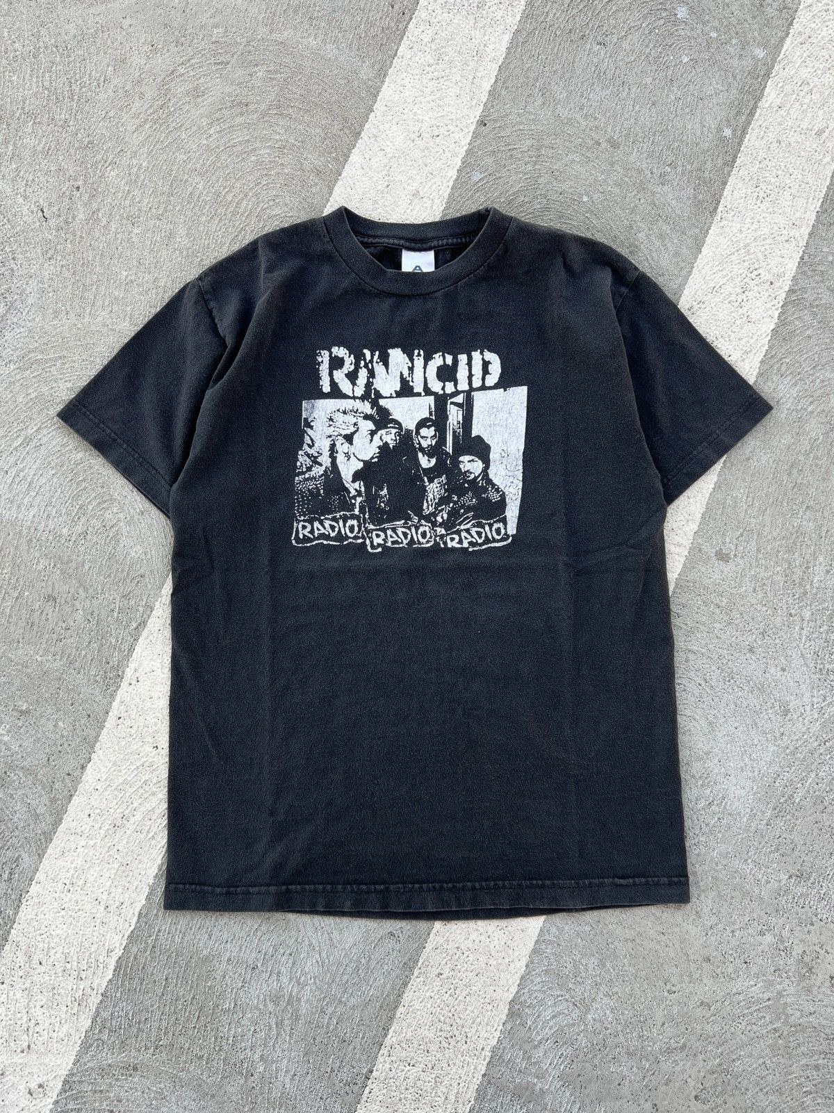image of Band Tees x Vintage 90's Rancid Punk Rock Band Tee in Black, Men's (Size Medium)