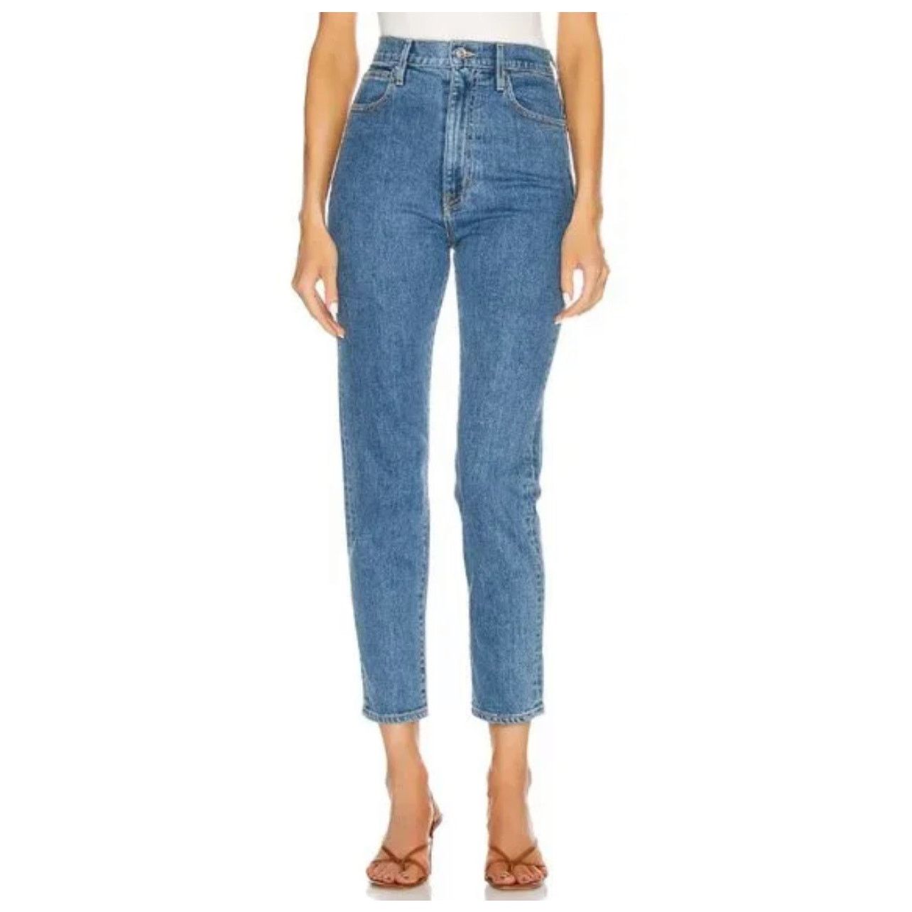 SLVRLAKE SLVRLAKE Beatnik Ankle Straight Jeans in Forever Blue Sz 28 Size 28" / US 6 / IT 42 - 1 Thumbnail