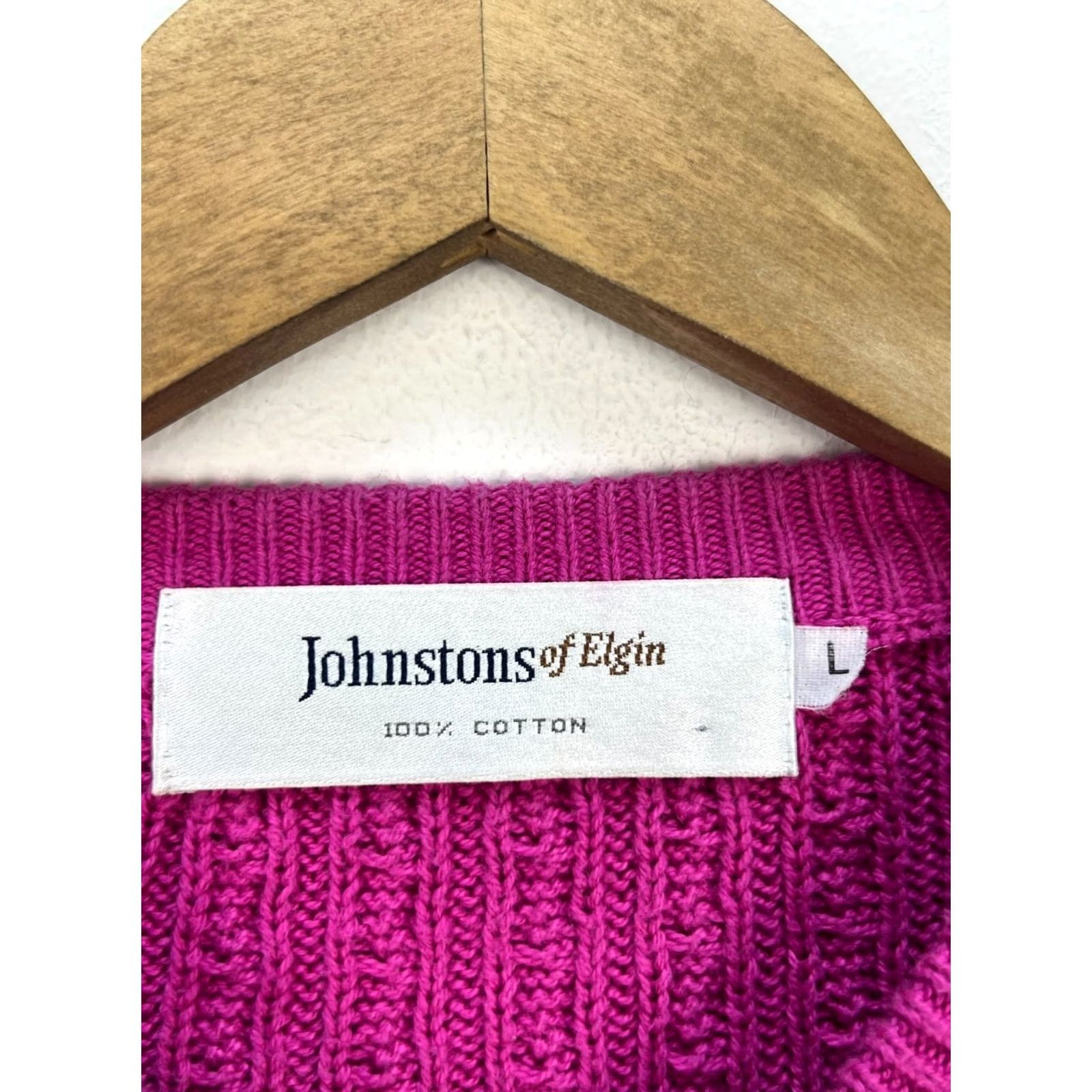 Johnstons Of Elgin Johnstons of Elgin Cotton Knit Sweater Cardigan Womens Size L Size L / US 10 / IT 46 - 4 Thumbnail