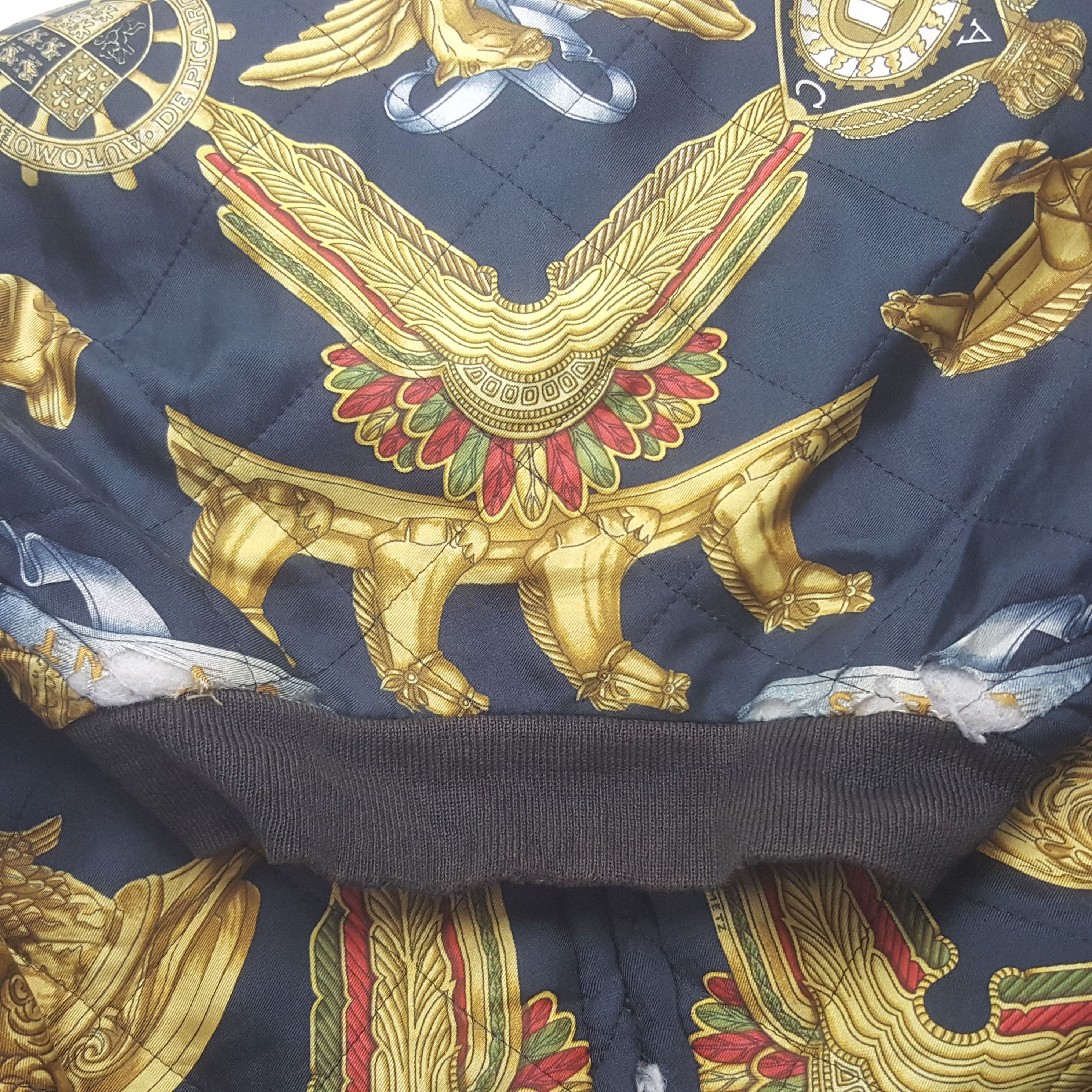 Hermes Vintage Hermes Paris Reversible Silk Aviator Jacket Size US L / EU 52-54 / 3 - 11 Thumbnail