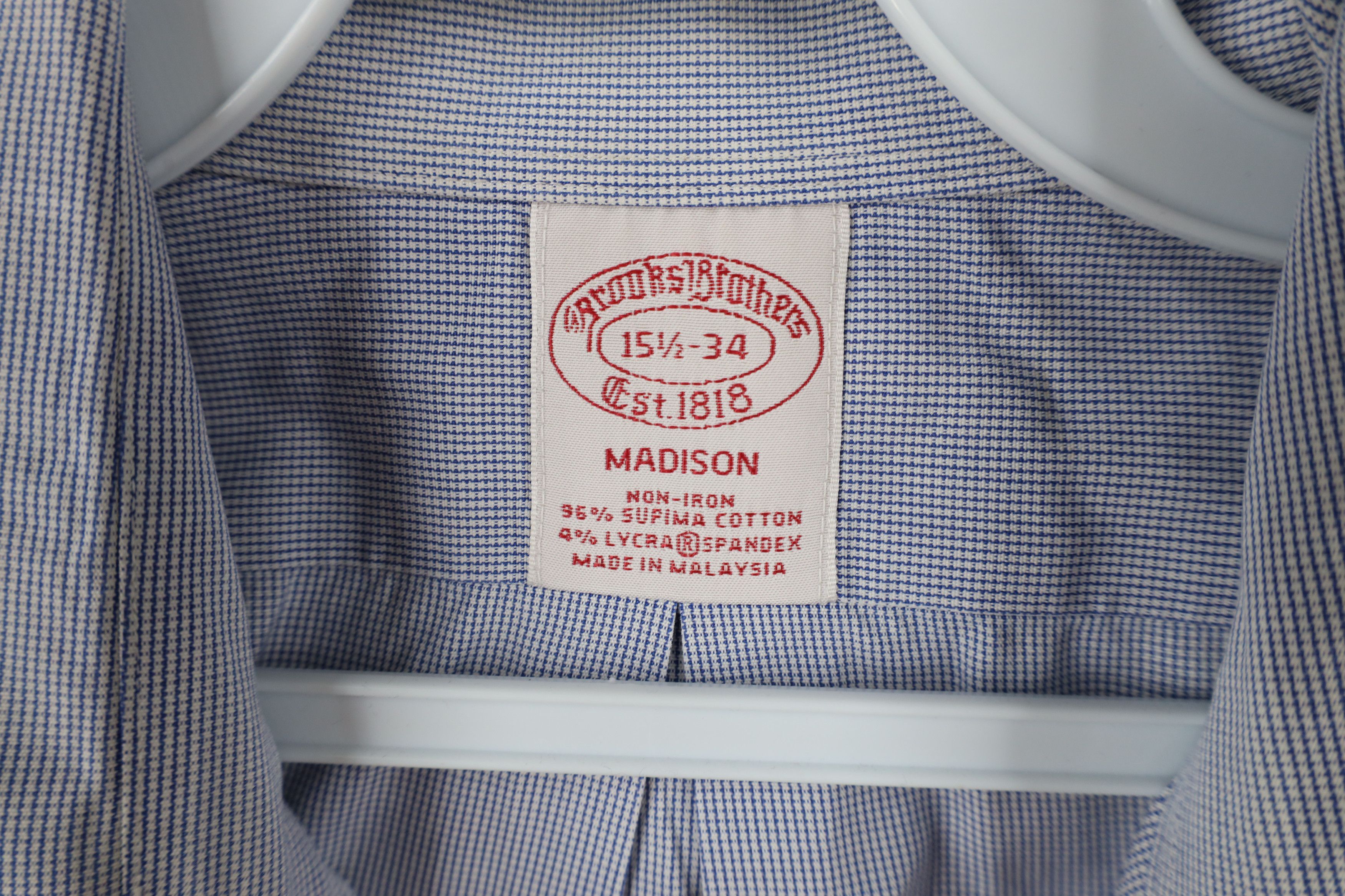 Brooks Brothers × Vintage Vintage Brooks Brothers Stretch Cotton Button Shirt Blue Size US M / EU 48-50 / 2 - 7 Thumbnail
