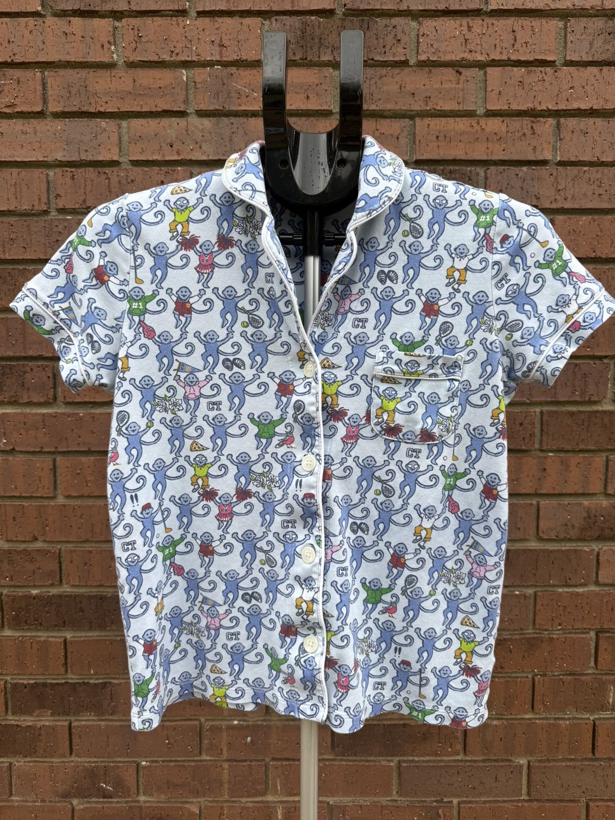 Other Roller Rabbit CT Greenwich Monkey Polo Pajama Top Limited Size S / US 4 / IT 40 - 1 Thumbnail