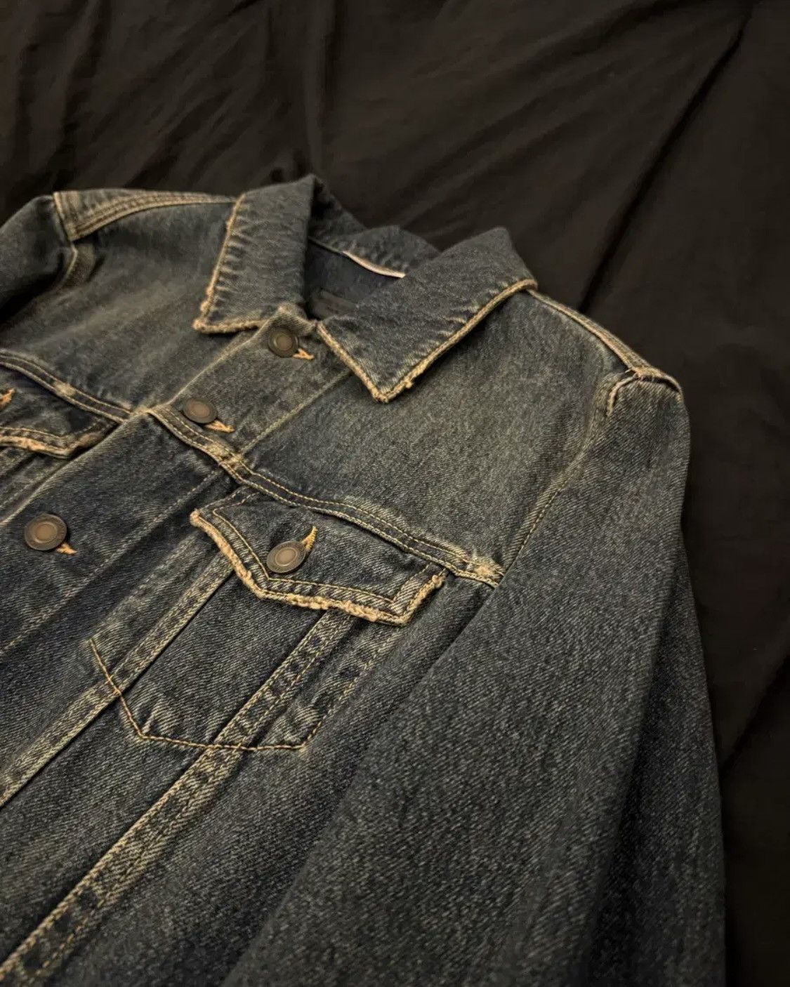 Saint Laurent Paris Saint Laurent Mud Washed Denim Jacket Size US S / EU 44-46 / 1 - 3 Thumbnail