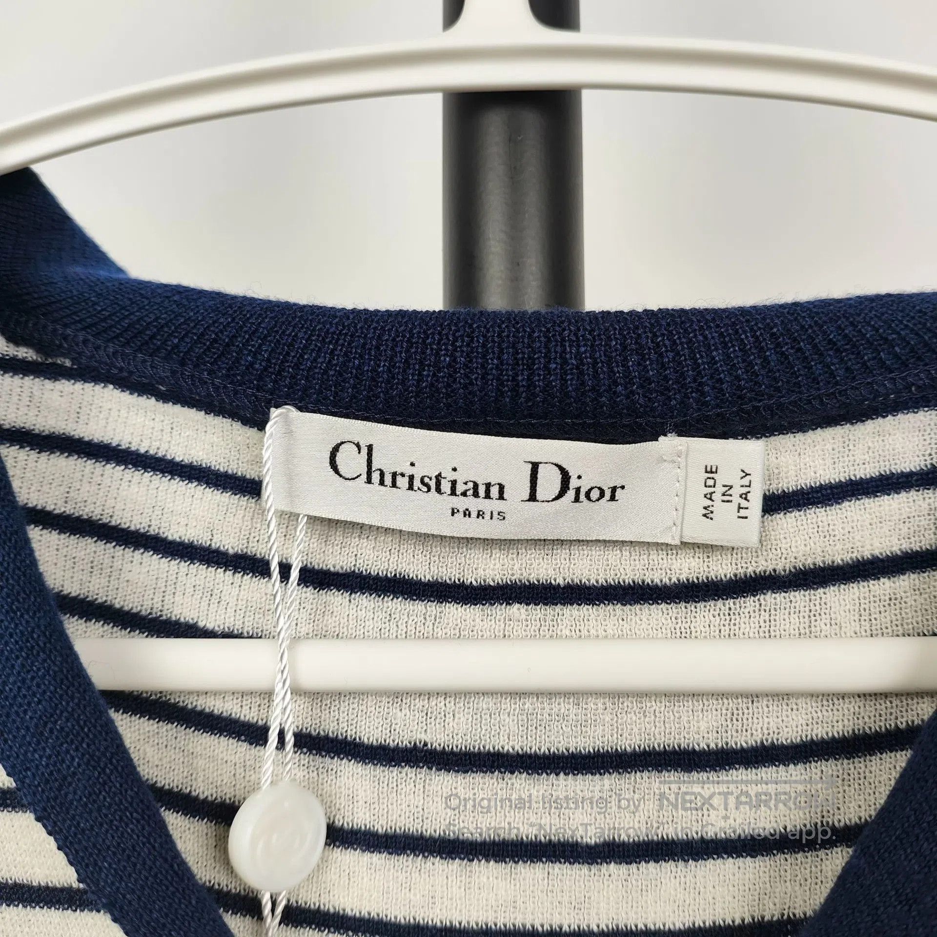 Dior Dior Black and White Striped Nautical Collar Red Edge Knit Size S / US 4 / IT 40 - 3 Thumbnail