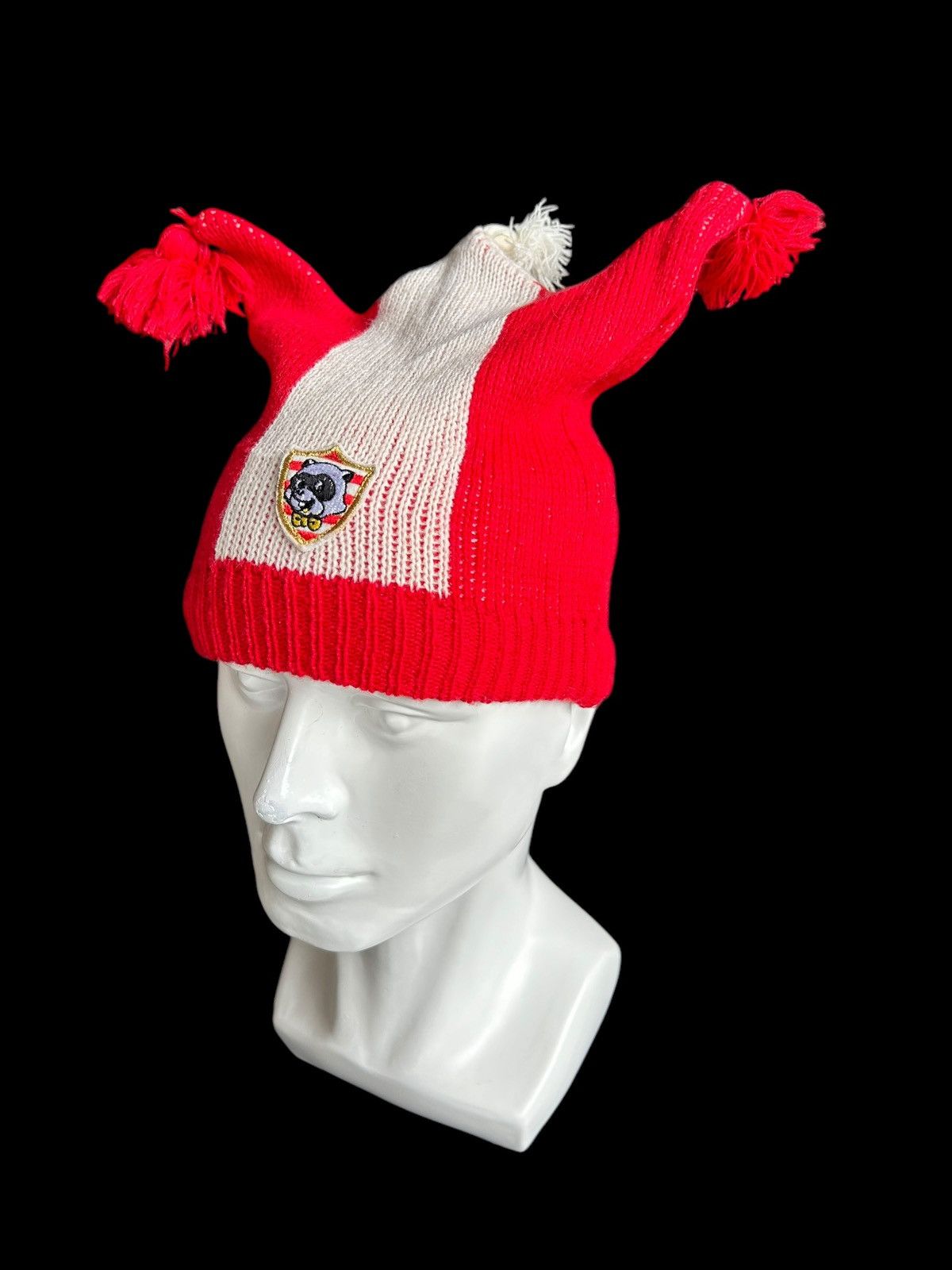 Japanese Brand × Kapital × Vintage Devil Horn Bunny Vintage Red Knitt Beanie Hats Rare☠️ Size ONE SIZE - 1 Thumbnail