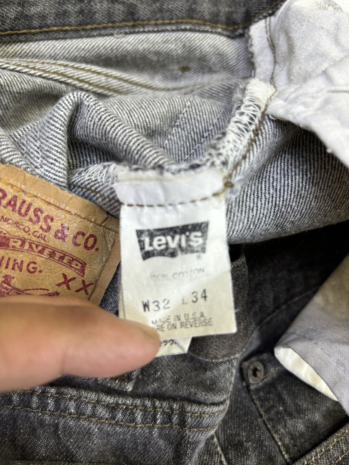 Levi's 💥Archival💥Vintage Levis 501 Iconic Black Wash Denim F962 Size US 30 / EU 46 - 15 Thumbnail