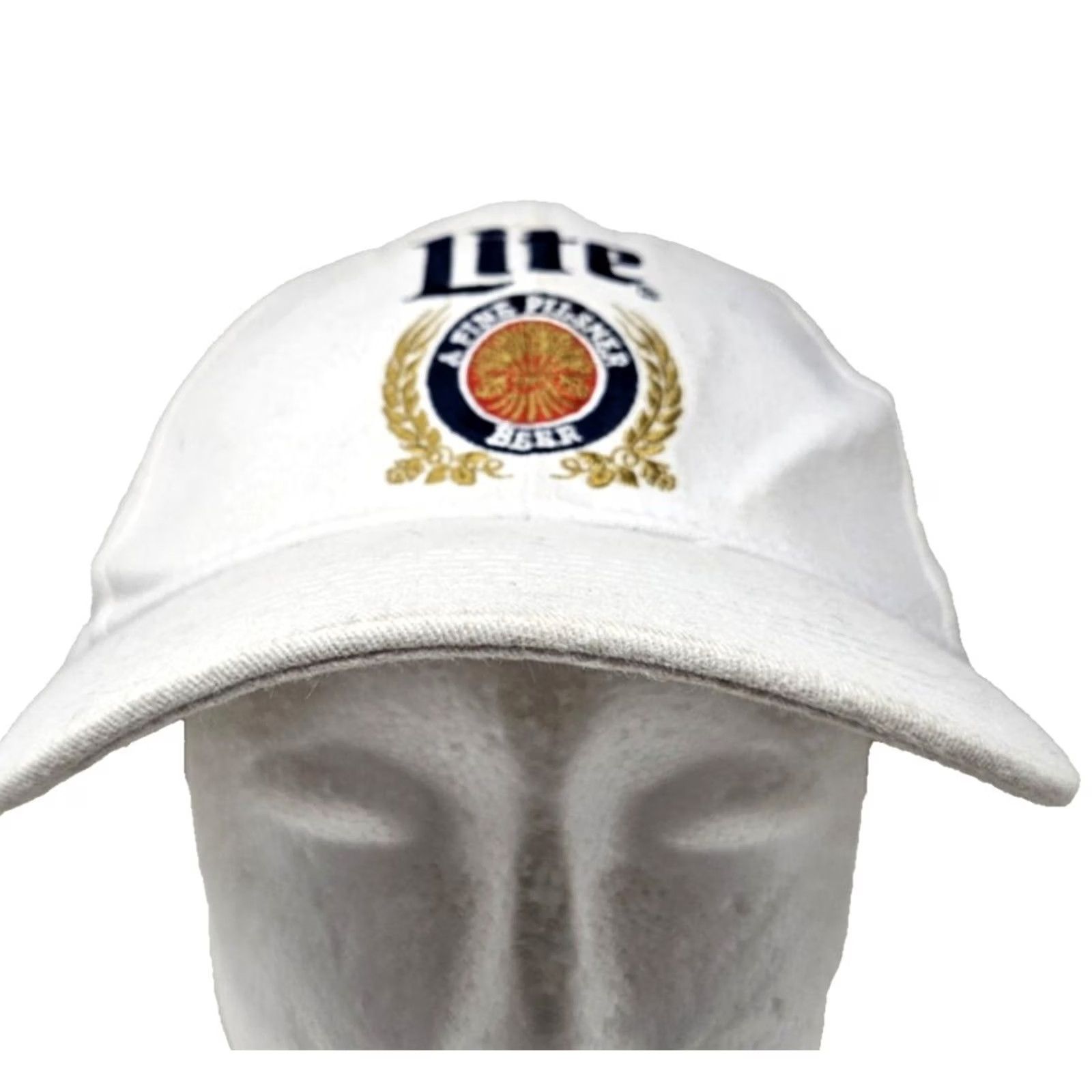 Vintage VINTAGE Miller Lite Hat Cap Snap Back White Beer Advertising Promo Mens 90s Adjustable One Size Men Baseball Cap Size ONE SIZE - 2 Thumbnail
