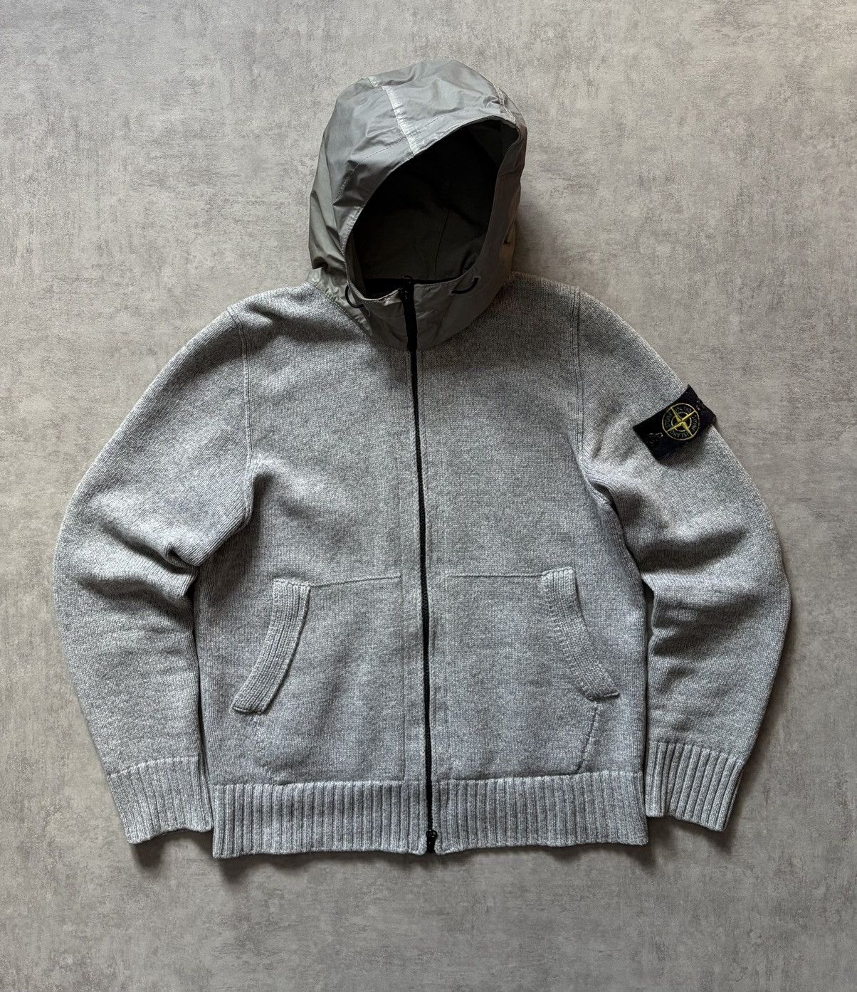 Stone Island Waterproof Hooded Knit Jacket