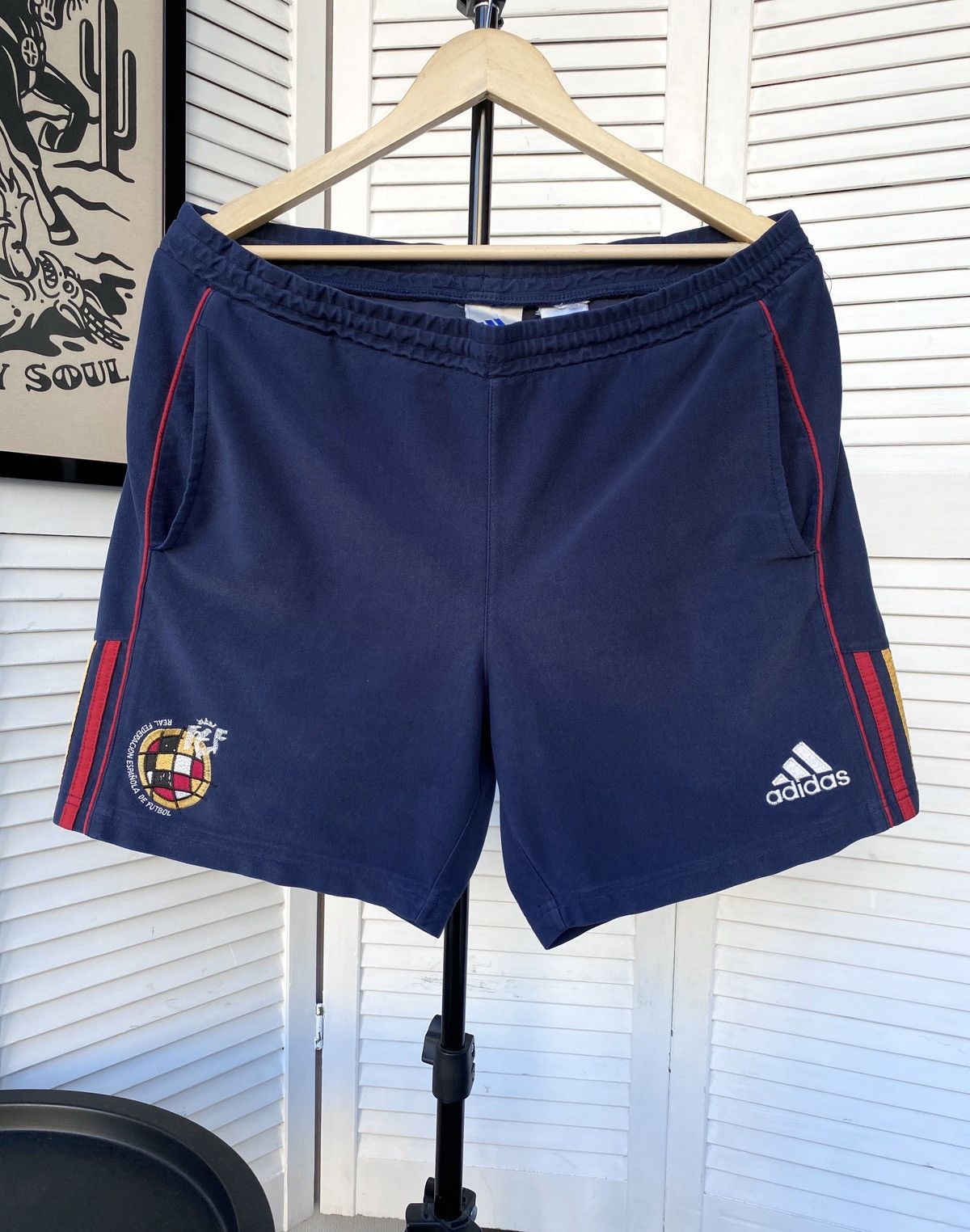 Adidas Vintage Adidas 90s Real Federacion Espanola Soccer Shorts Size US 30 / EU 46 - 3 Thumbnail