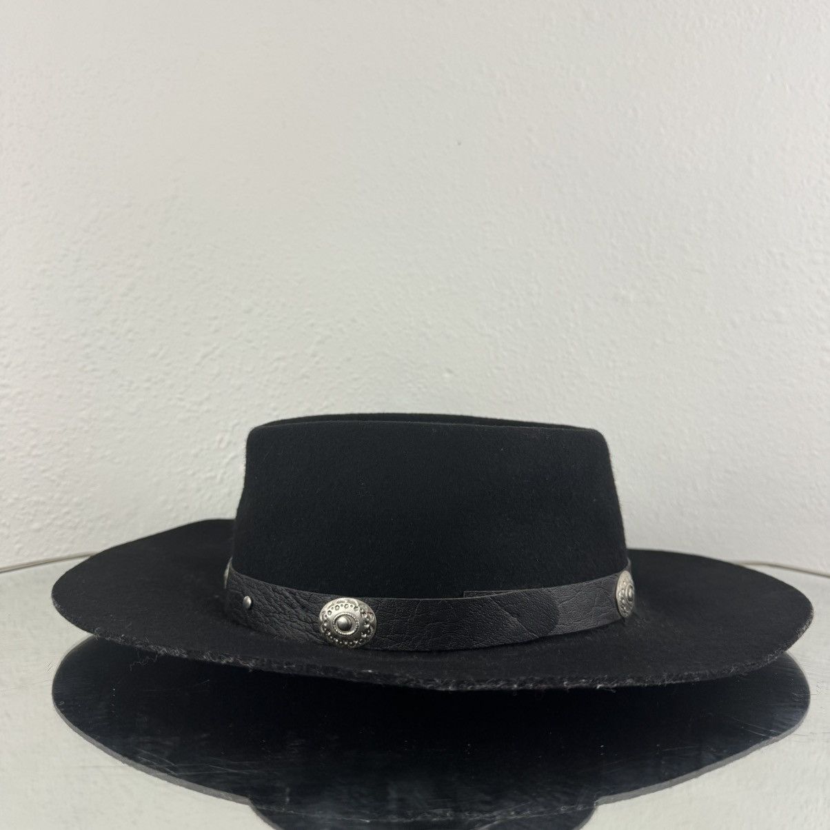 Rockmount Ranch Wear ROCKMOUNT RANCH WEAR Black Wool Concho Western Cowboy Hat Size ONE SIZE - 5 Thumbnail