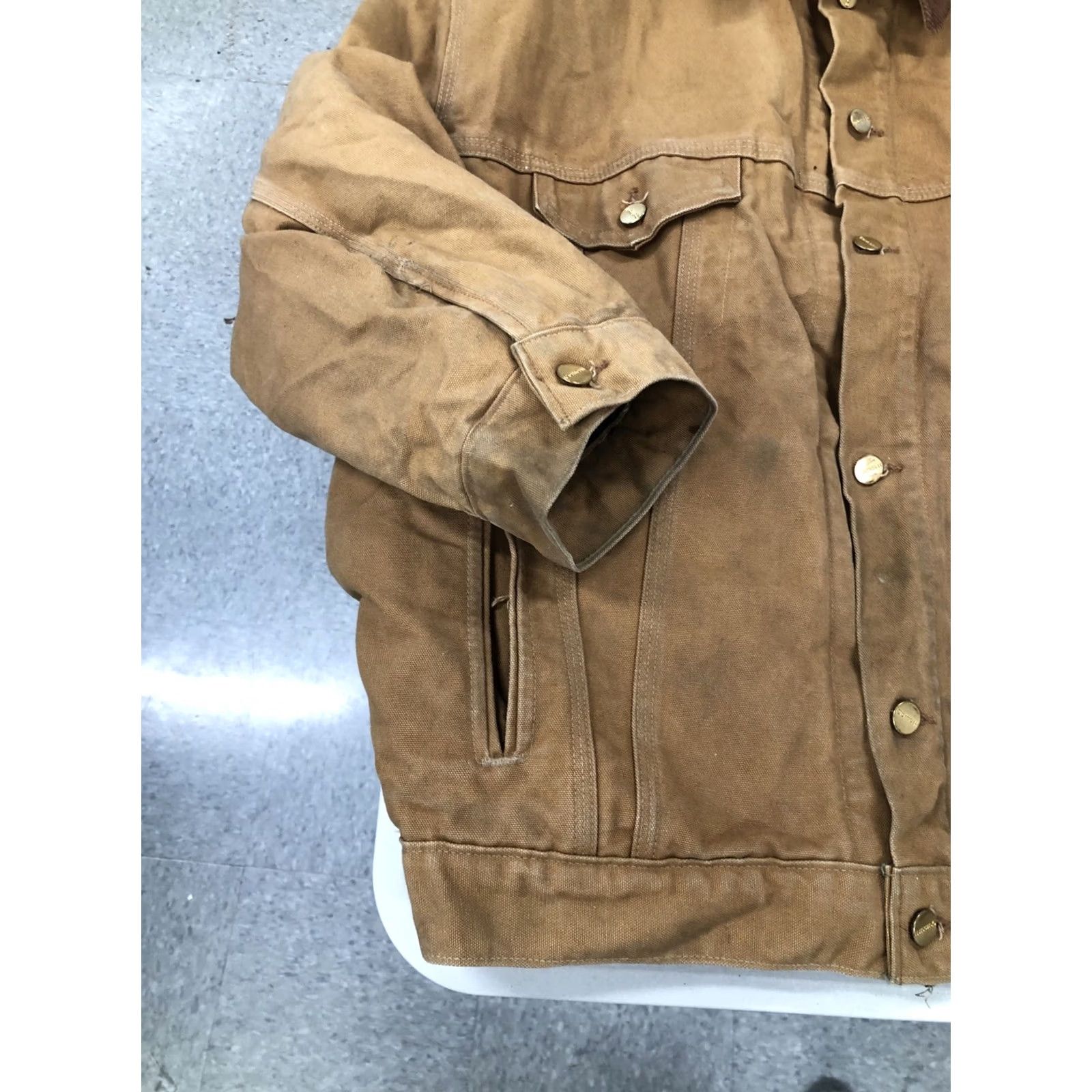 Carhartt VINTAGE Carhartt J148 4XL Trucker Jacket Bomber Coat USA Made Brown Lined Big & Tall Mens Size US XXL / EU 58 / 5 - 7 Thumbnail