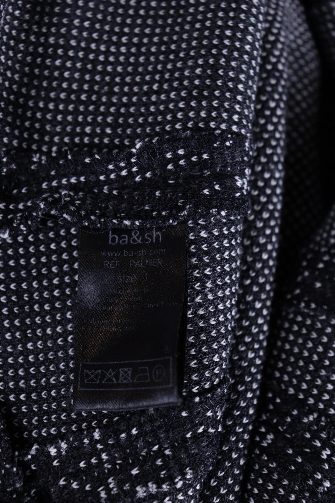 Wilkes Bashford BA&SH Ref Palmer Black Knit Tweed Top Shirt Size 1 / S Size S / US 4 / IT 40 - 12 Thumbnail