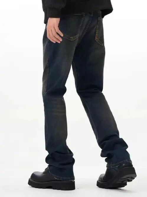 Japanese Brand Vintage high street distressed loose straight jeans Size US 34 / EU 50 - 3 Thumbnail