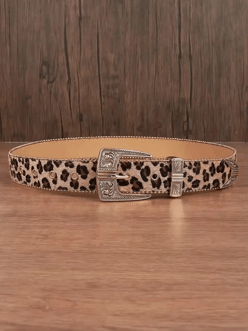 Japanese Brand 112 cm 2000s style leopard cheetah print belt Size ONE SIZE - 4 Thumbnail