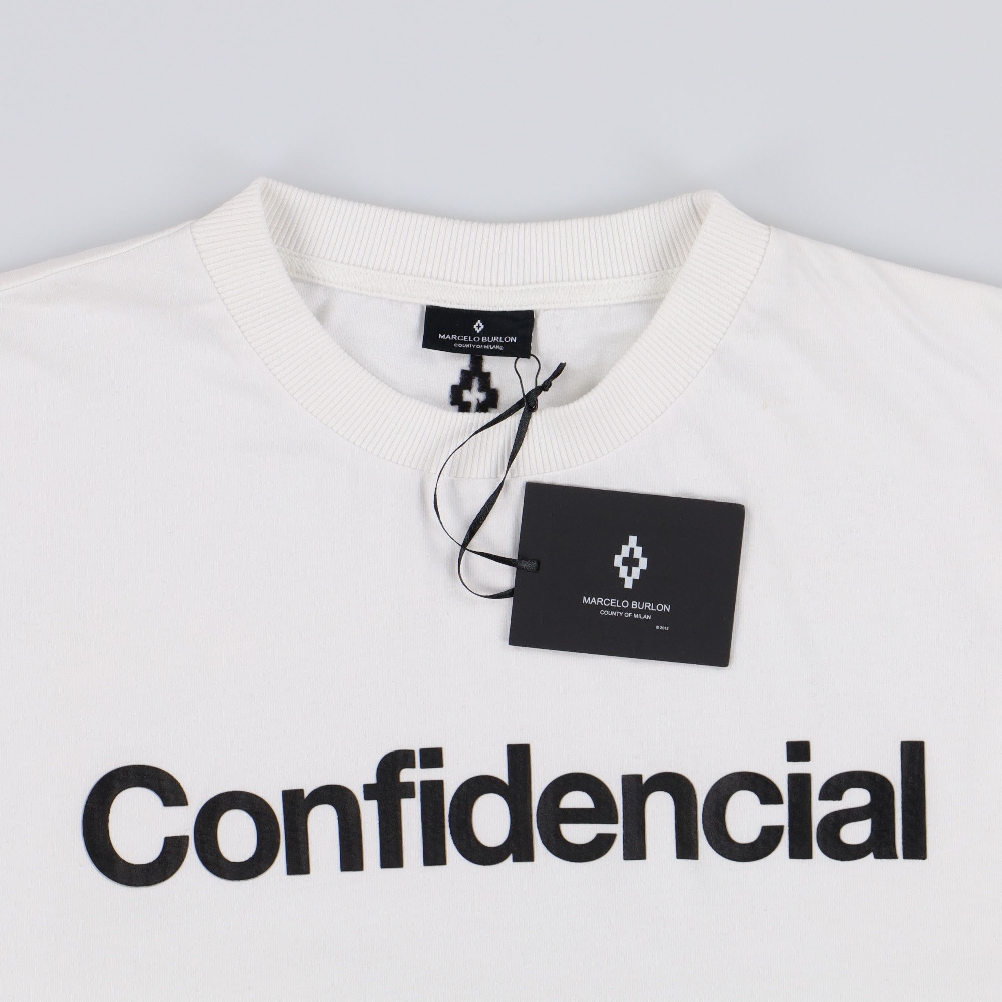 Marcelo Burlon White Confidencial Embroidered Cross T-Shirt Size US S / EU 44-46 / 1 - 6 Thumbnail