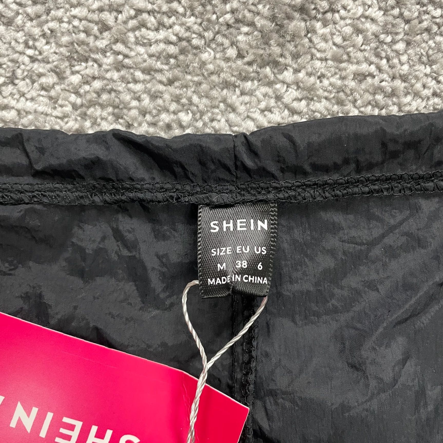 Shein VINTAGE Shein Icon Windbreaker Track Pants Womens M Black Straight Active 38x30 NWT Size 32" / US 10 / IT 46 - 6 Thumbnail