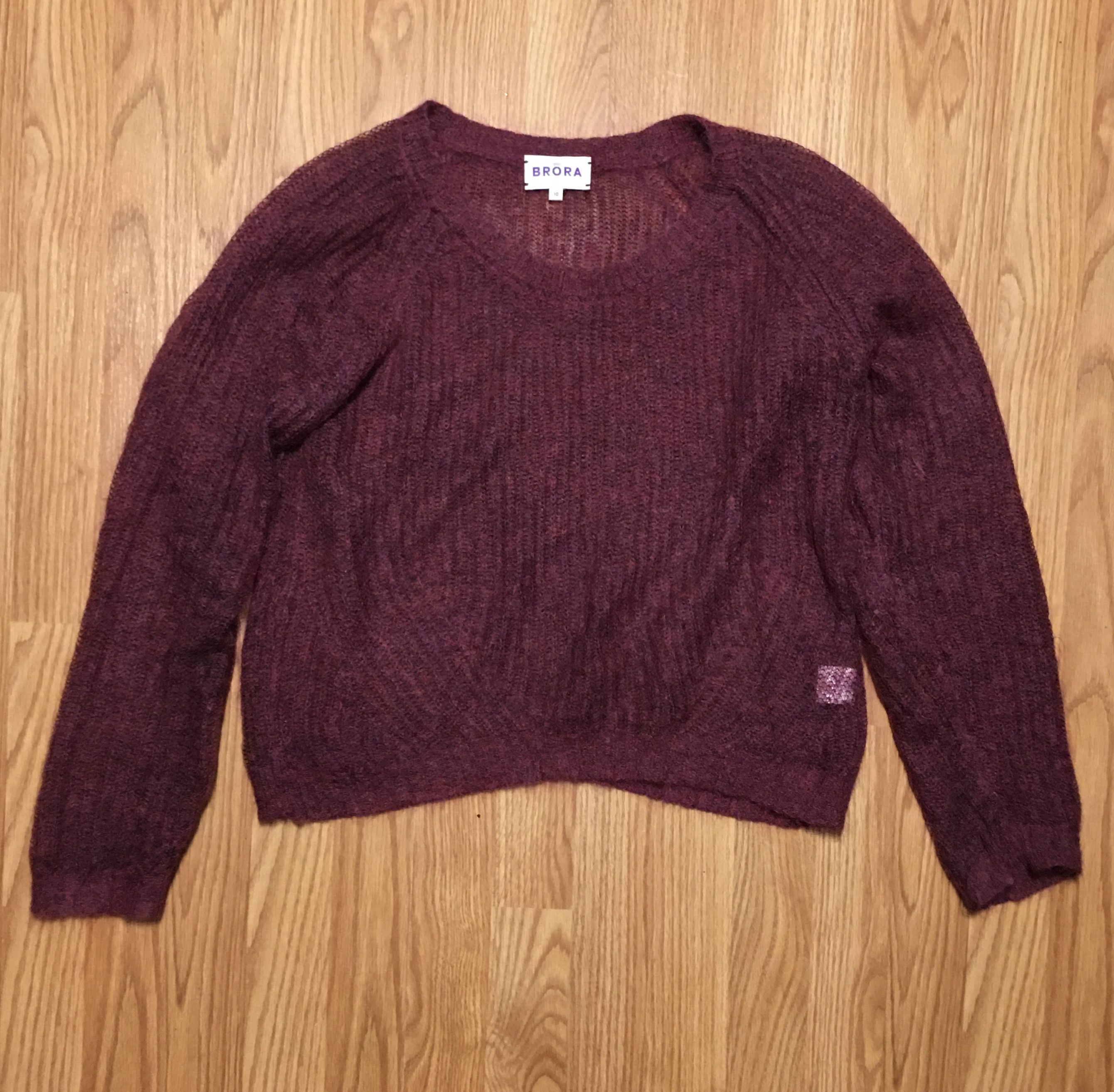 Other BRORA Superkid Mohair Knit Sweater Burgundy Size UK10 Size M / US 6-8 / IT 42-44 - 5 Thumbnail