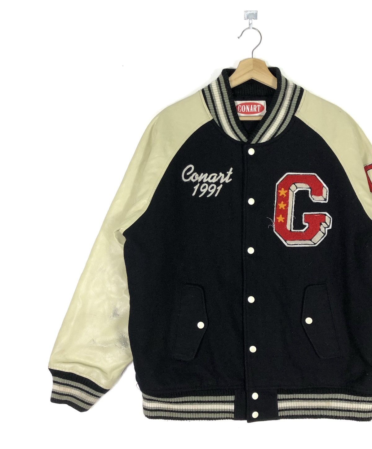 Vintage RARE🔥VINTAGE 1991 DISTRESS CONART WESTCOAST VARSITY JACKET Size US XL / EU 56 / 4 - 5 Thumbnail