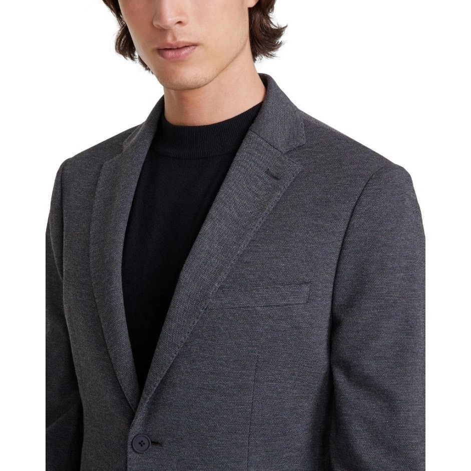Calvin Klein Calvin Klein Men's Solid Grey Knit Slim-Fit Sport Coat 36S Size 36S - 3 Thumbnail