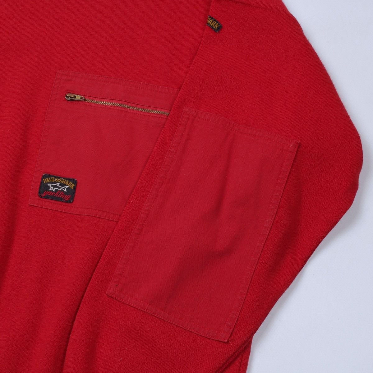 Designer × Paul & Shark × Vintage PAUL SHARK Yachting Vintage Wool Pockets Sweater Italy Size US M / EU 48-50 / 2 - 7 Thumbnail