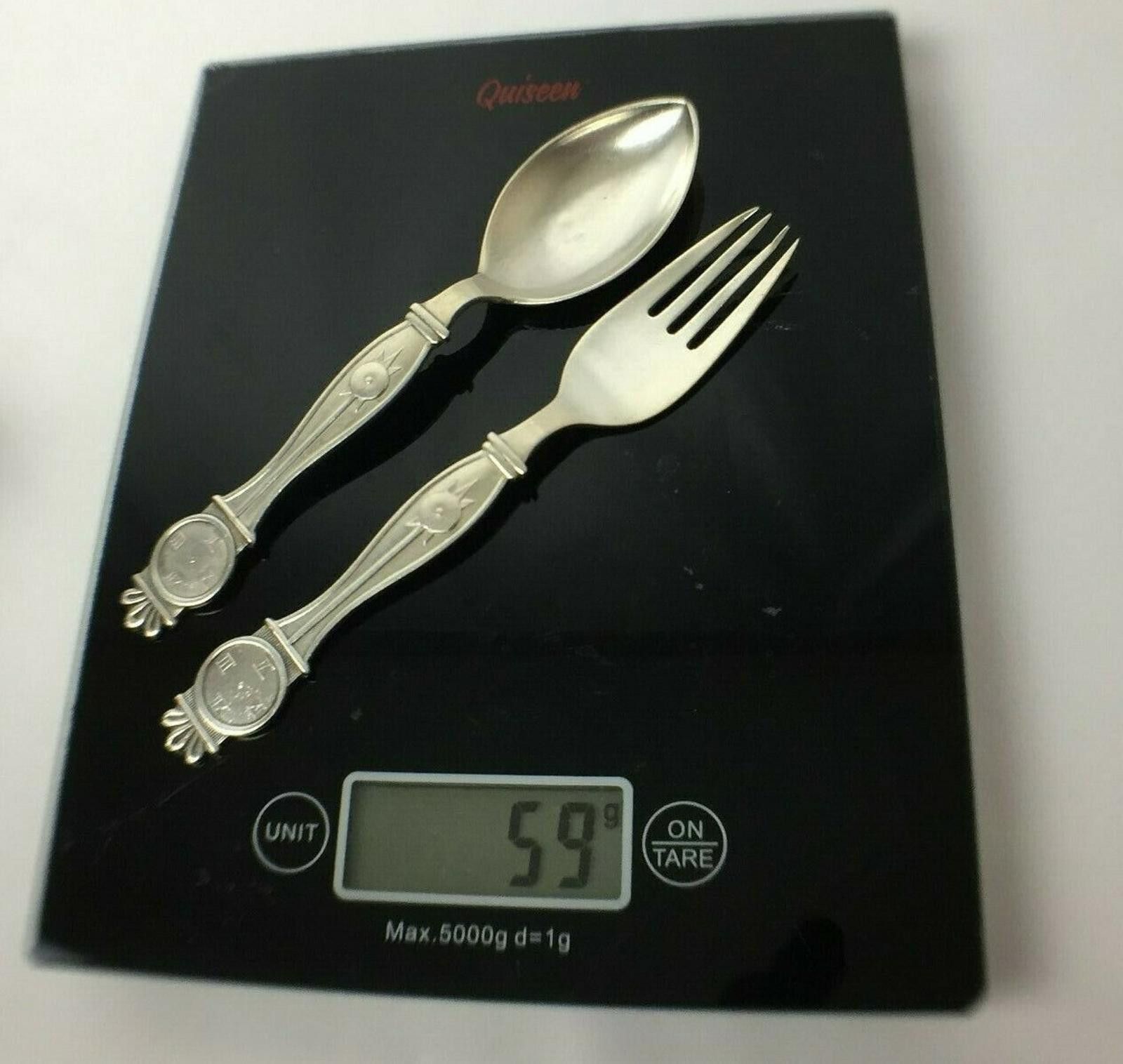 Other Sterling Silver Spoon & Fork Pendulum Clock 1959 OOAK Mexico Size ONE SIZE - 9 Thumbnail