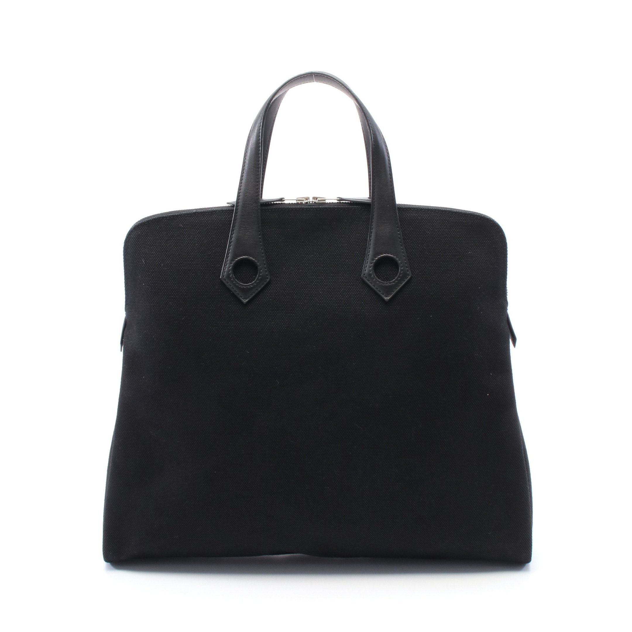 Hermes Hermes Sack Eboo Mm Handbag Canvas Leather Black Silver Hardware □J Carved Stamp Size ONE SIZE - 1 Thumbnail