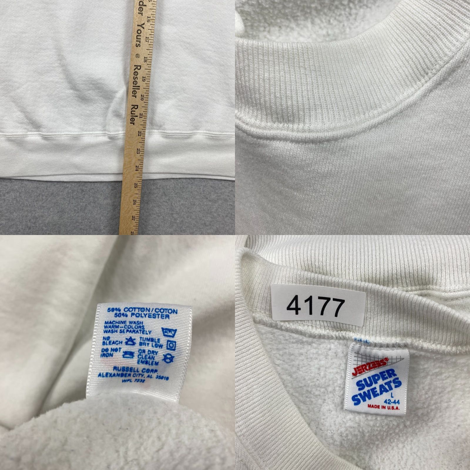 Jerzees VINTAGE Jerzees Cape Cod MA Sweatshirt Mens L White Puff Print Pullover Crewneck USA Size US L / EU 52-54 / 3 - 9 Thumbnail