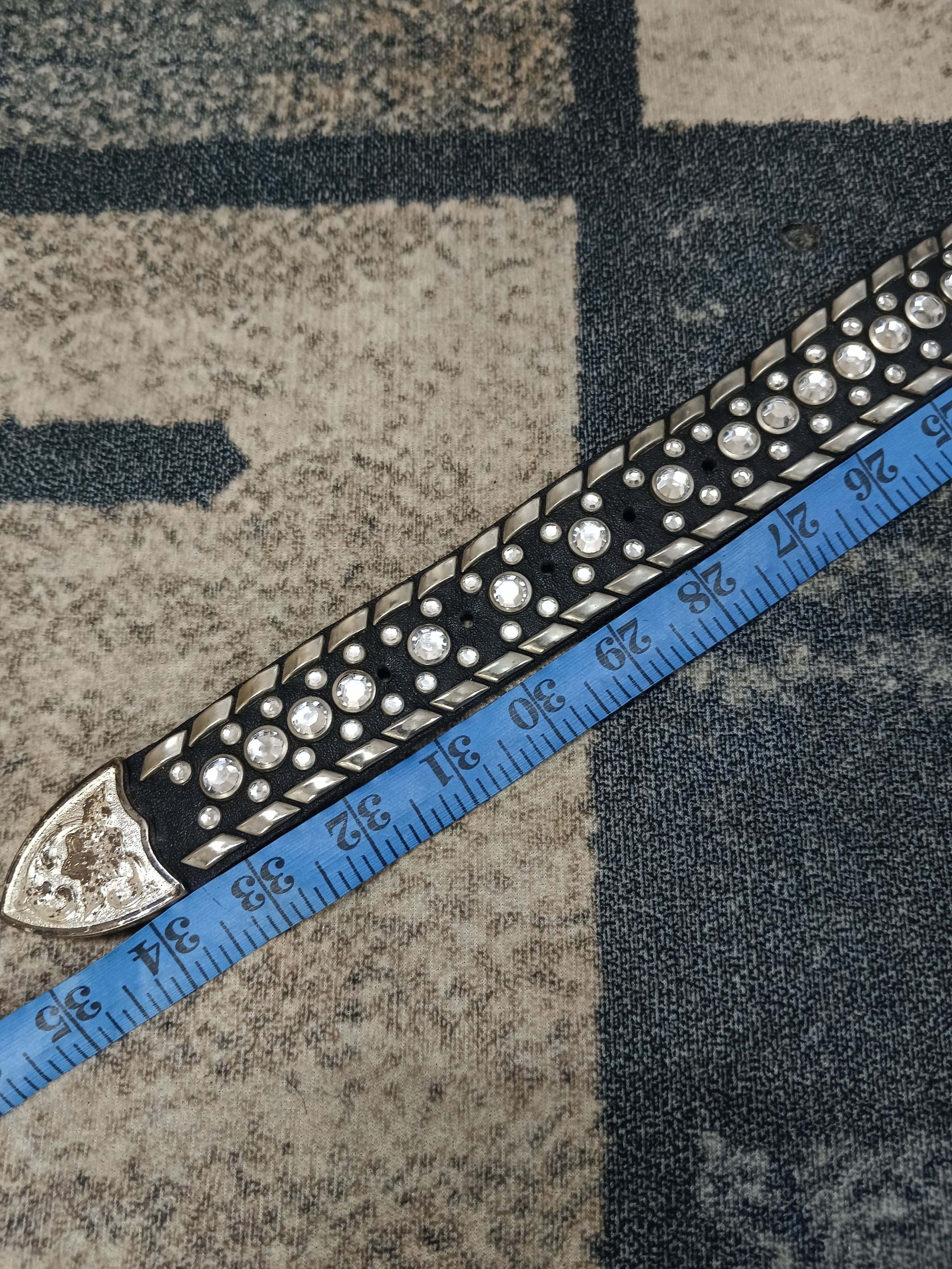 Leather STUDDED SWAROVSKI UNBRAND LEATHER BELT Size ONE SIZE - 5 Thumbnail