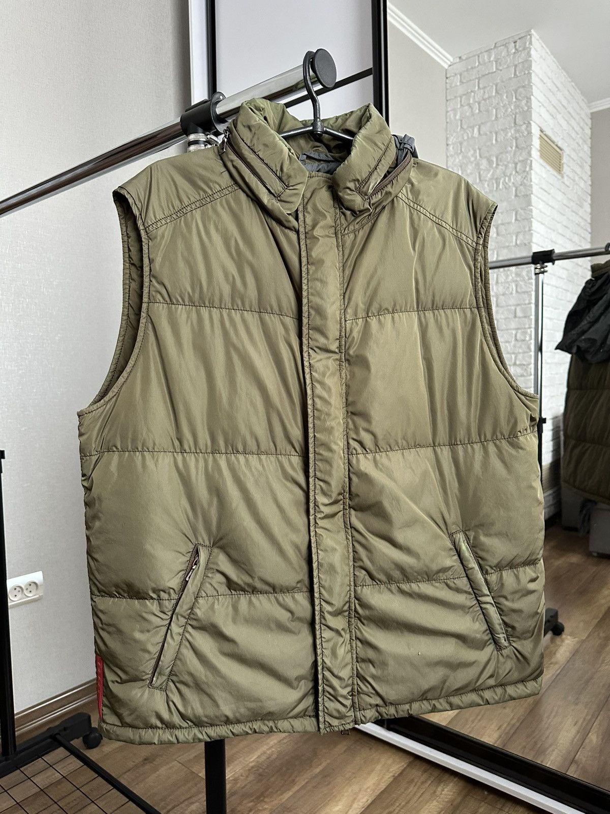 Prada Prada Italy Nylon Vest Zip Jacket Red Tab Size US L / EU 52-54 / 3 - 1 Thumbnail