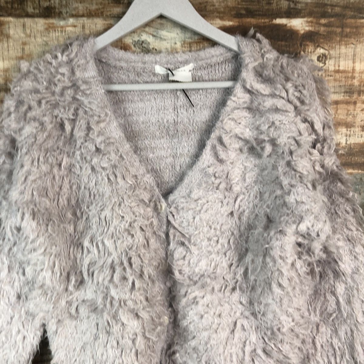 Japanese Brand DL Archives Gray Mohair Cardigan Knitwear #C374 Size M / US 6-8 / IT 42-44 - 5 Thumbnail