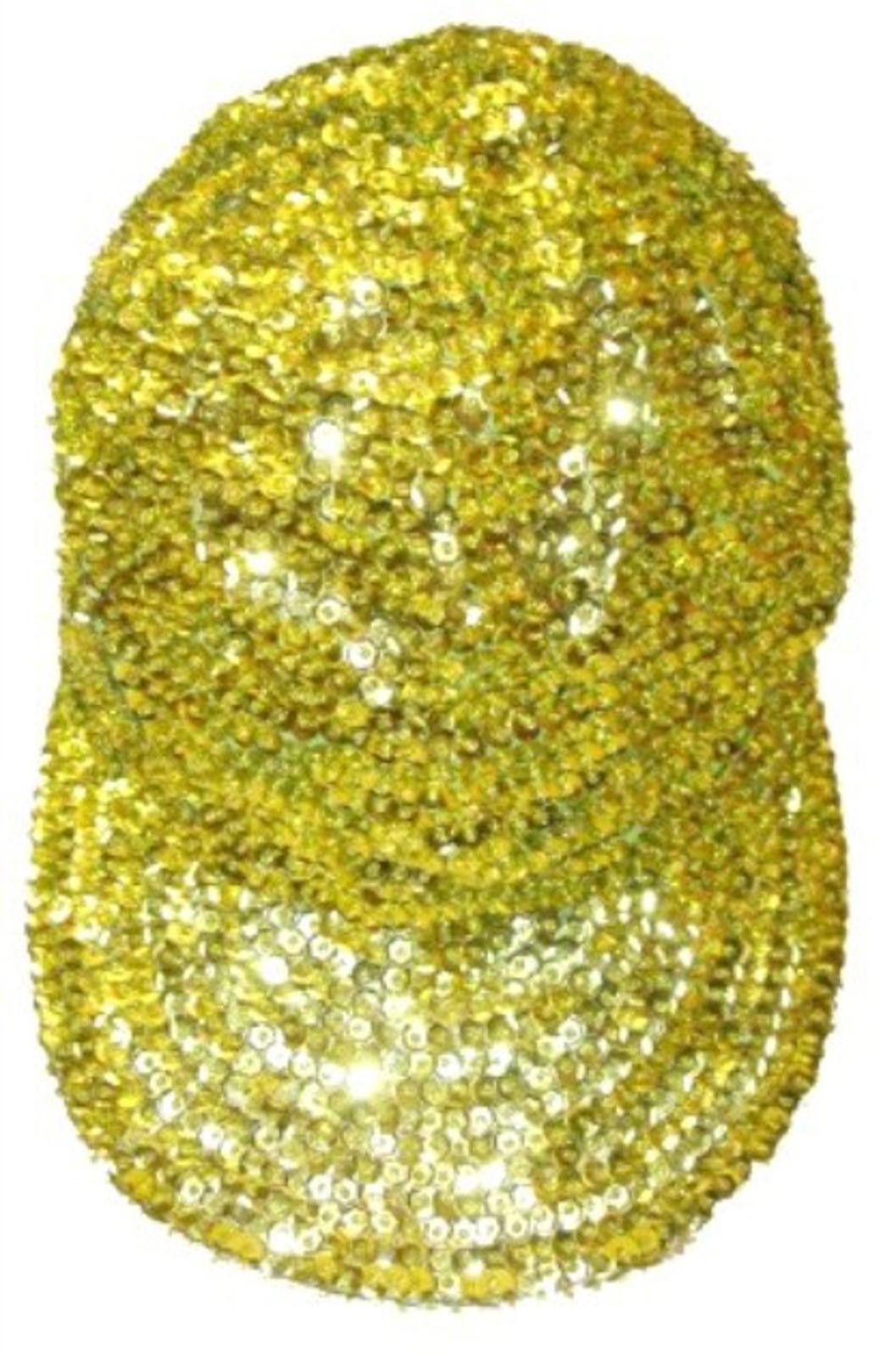 Designer Sequin Baseball Cap Lime Green Size ONE SIZE - 1 Preview
