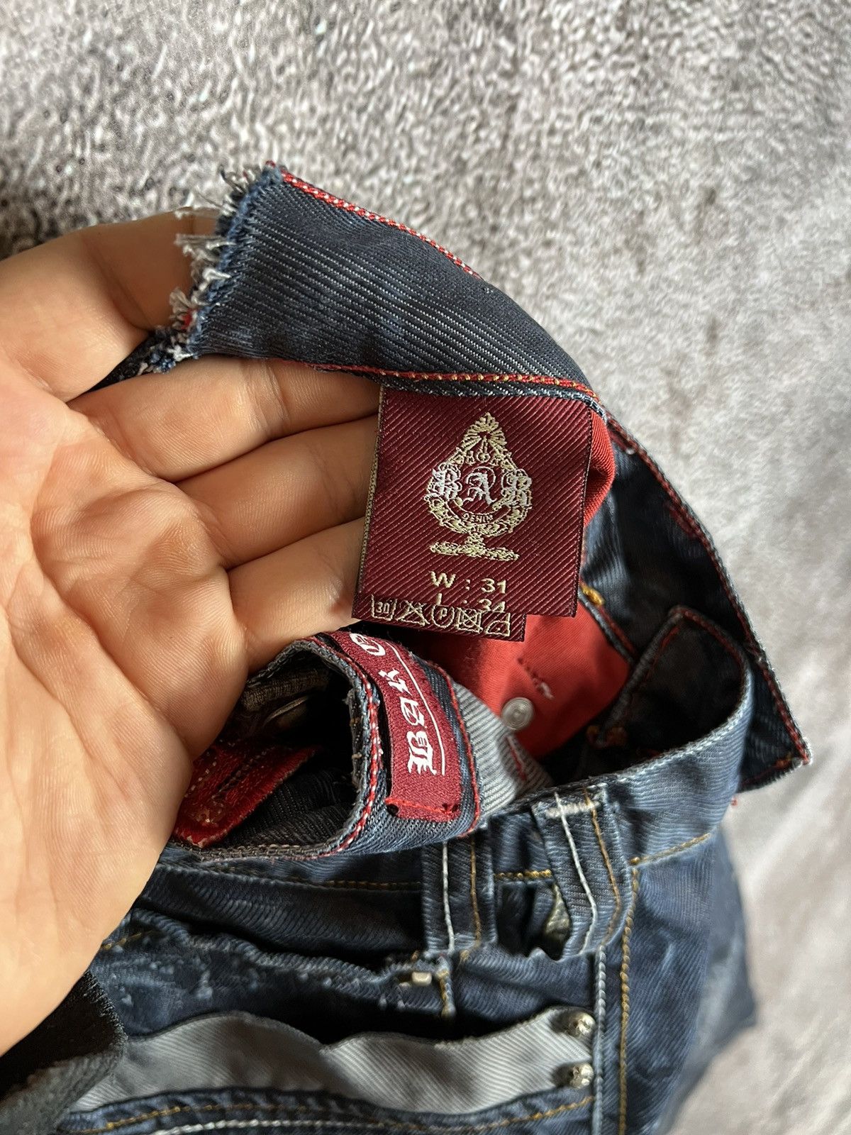 Japanese Brand Bar Magic of Denim Distressed multipocket men’s denim pants Size US 31 - 10 Thumbnail
