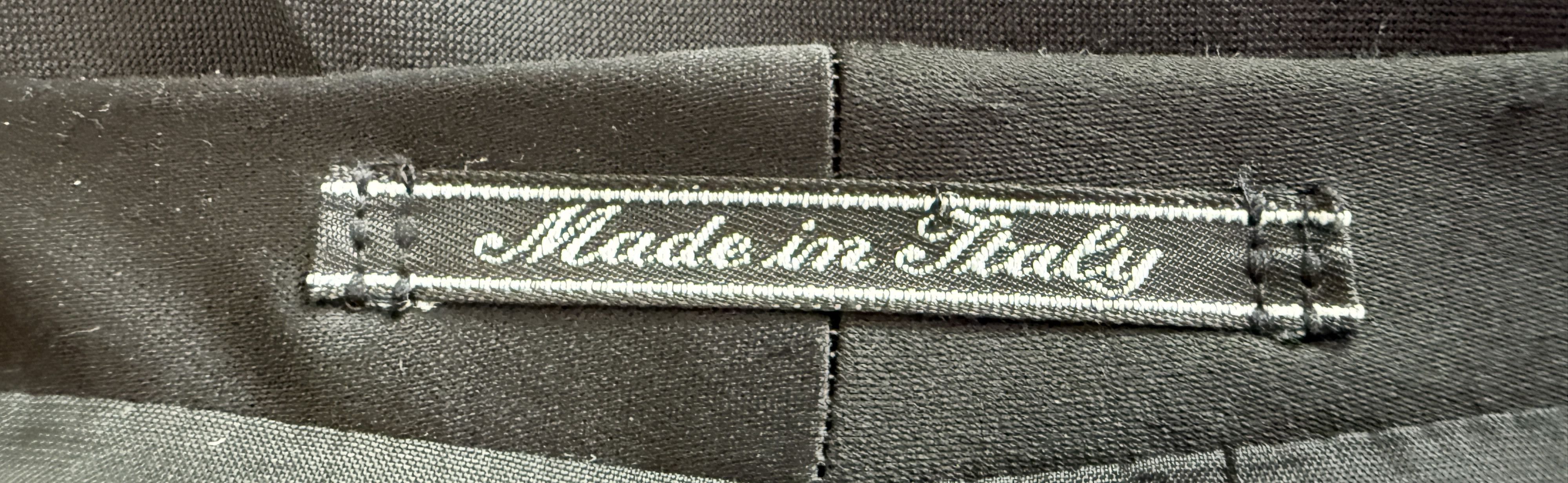 Lubiam Lubiam Made in Italy Black Wool Tuxedo Suit Black Men's 40R Size 40R - 3 Thumbnail