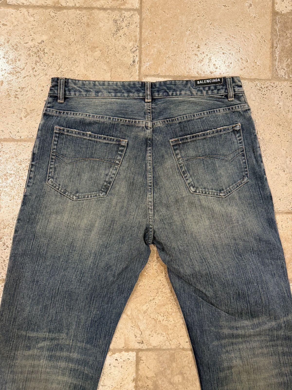 Balenciaga Balenciaga Demna Bootcut Flared 2023 Stone Wash Denim Jeans Size US 34 / EU 50 - 10 Thumbnail